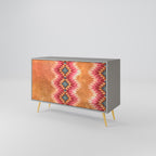 INDIAN FOLK Sideboard mit 2 Türen in Grau