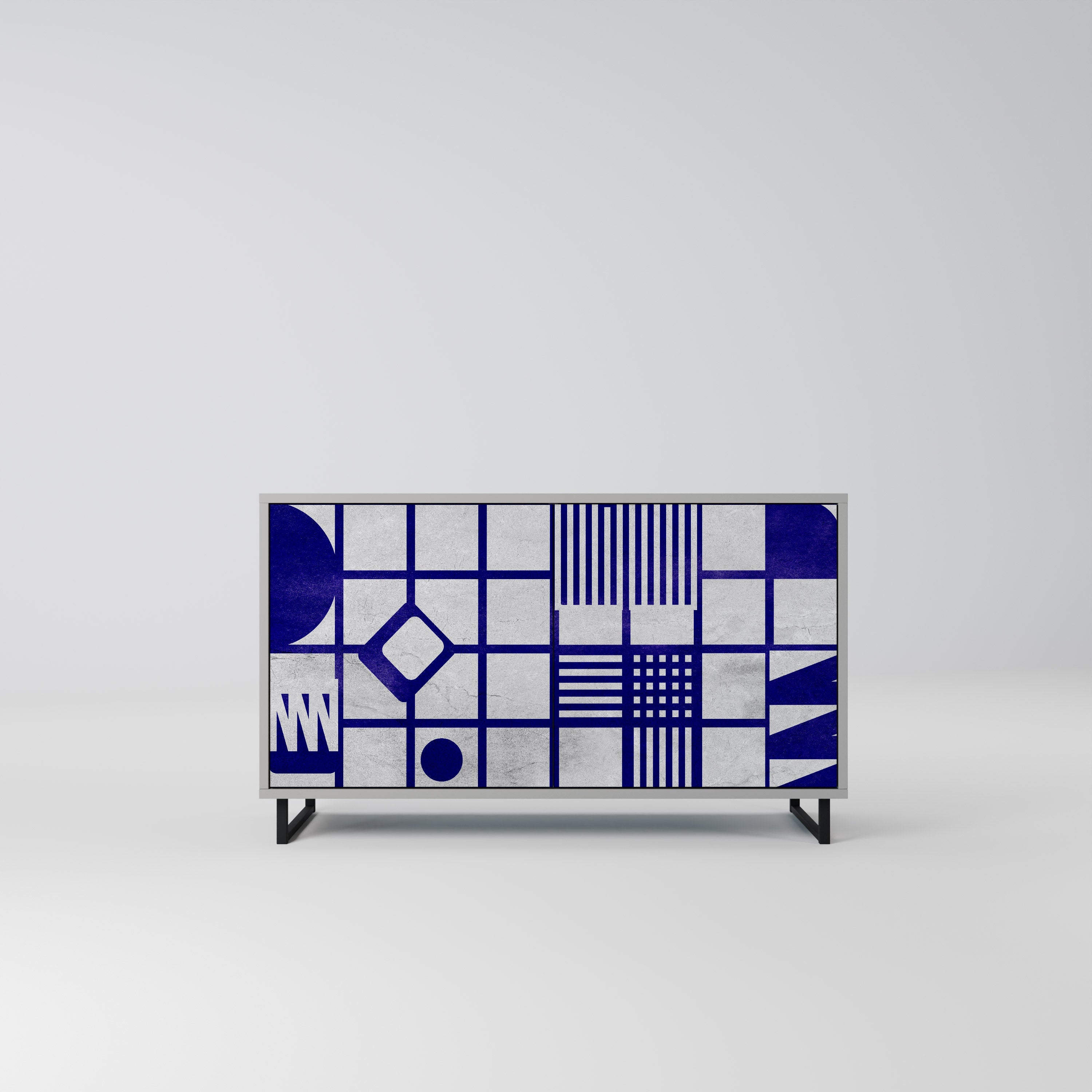 THE RIGHT PLACES Sideboard mit 2 Türen in Grau