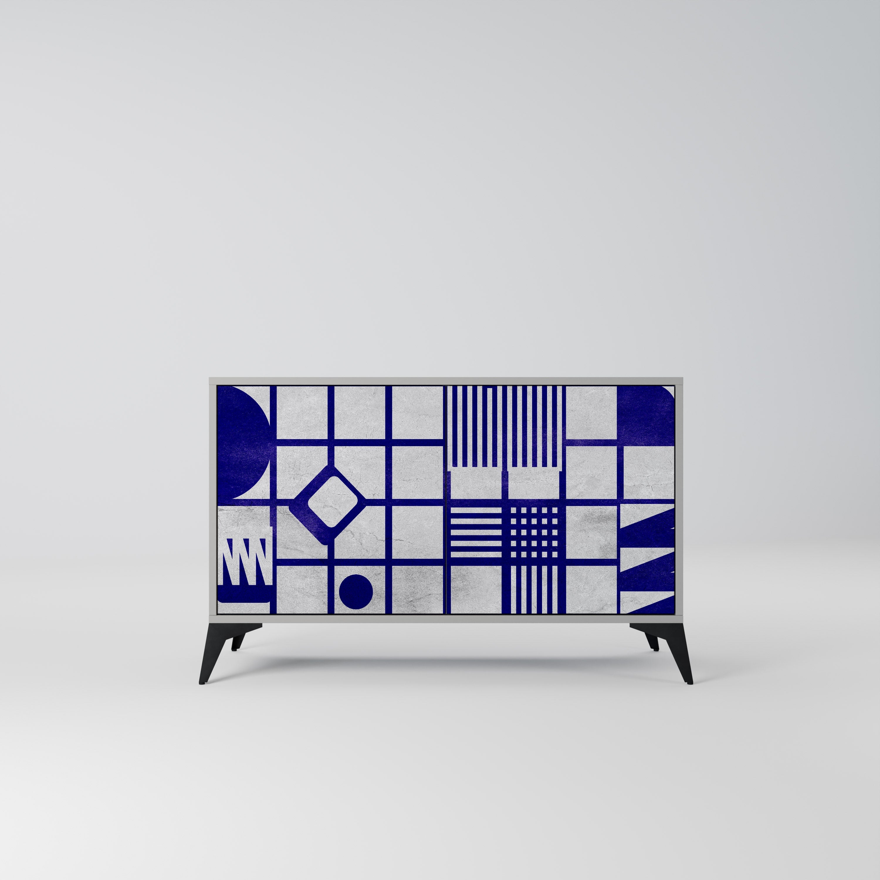 THE RIGHT PLACES Sideboard mit 2 Türen in Grau