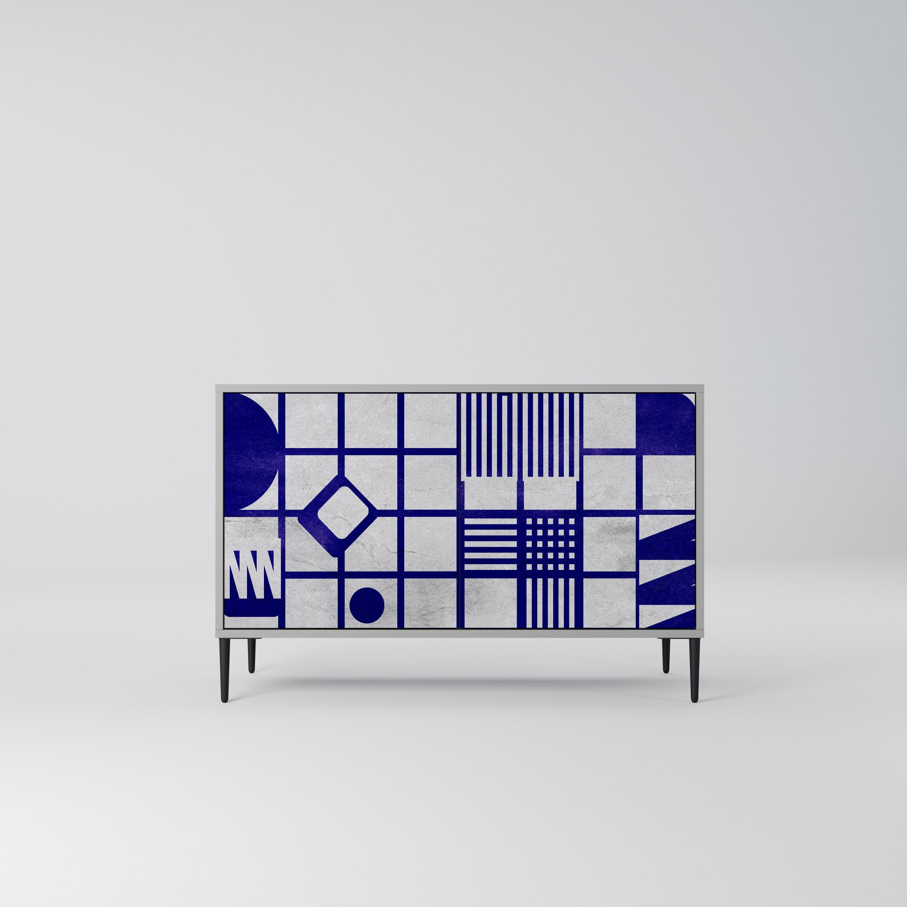 THE RIGHT PLACES Sideboard mit 2 Türen in Grau