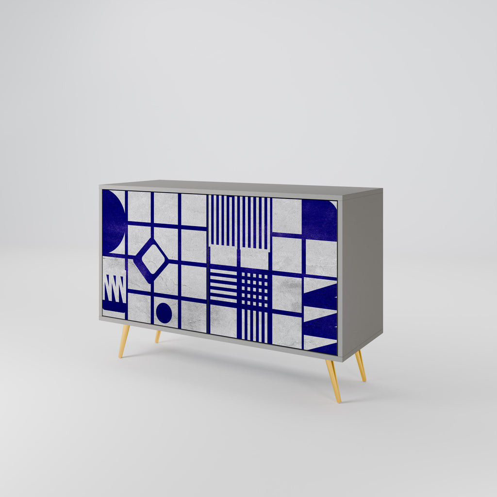 THE RIGHT PLACES Sideboard mit 2 Türen in Grau