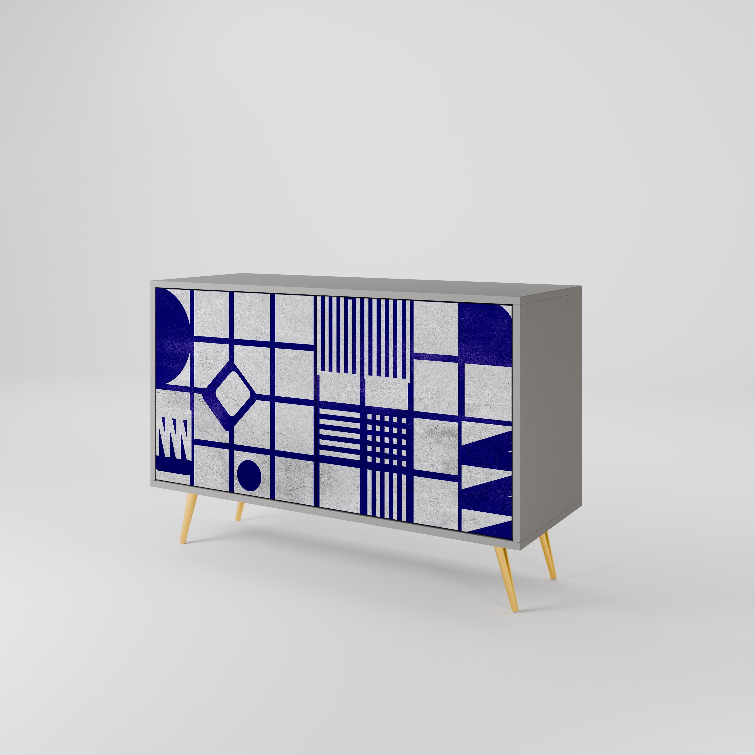 THE RIGHT PLACES Sideboard mit 2 Türen in Grau