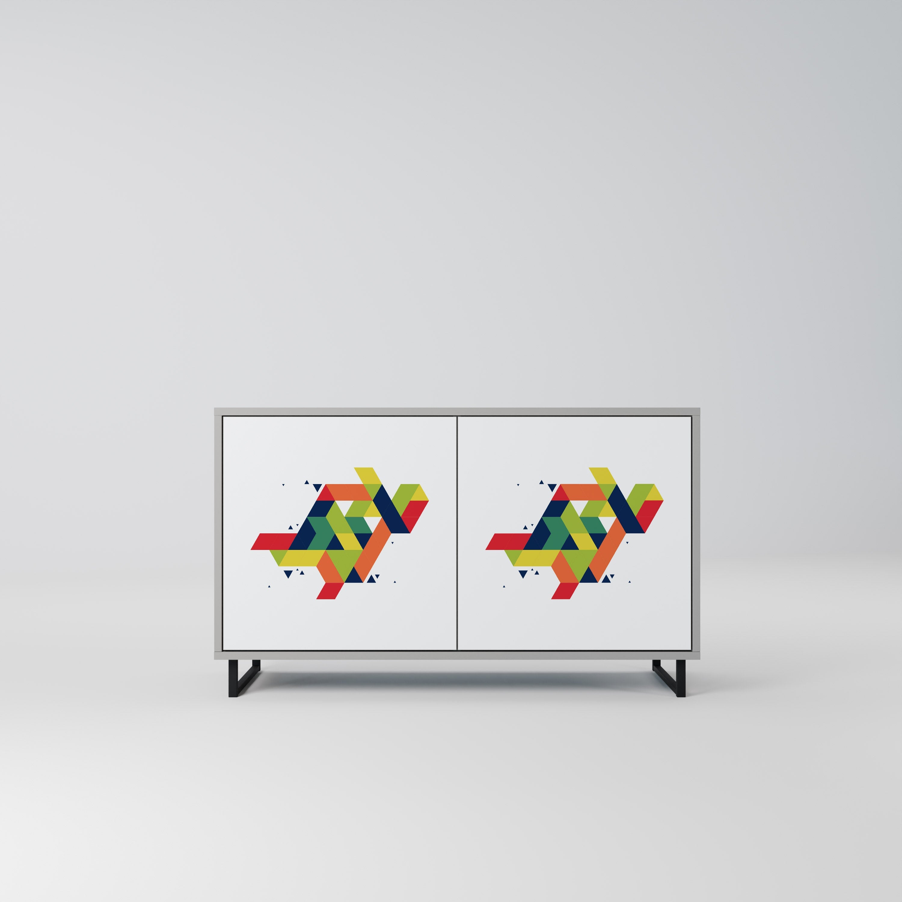 FUTURE SIGN Sideboard mit 2 Türen in Grau