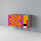 VIVID ART Sideboard mit 2 Türen in Grau