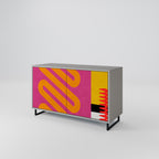 VIVID ART Sideboard mit 2 Türen in Grau