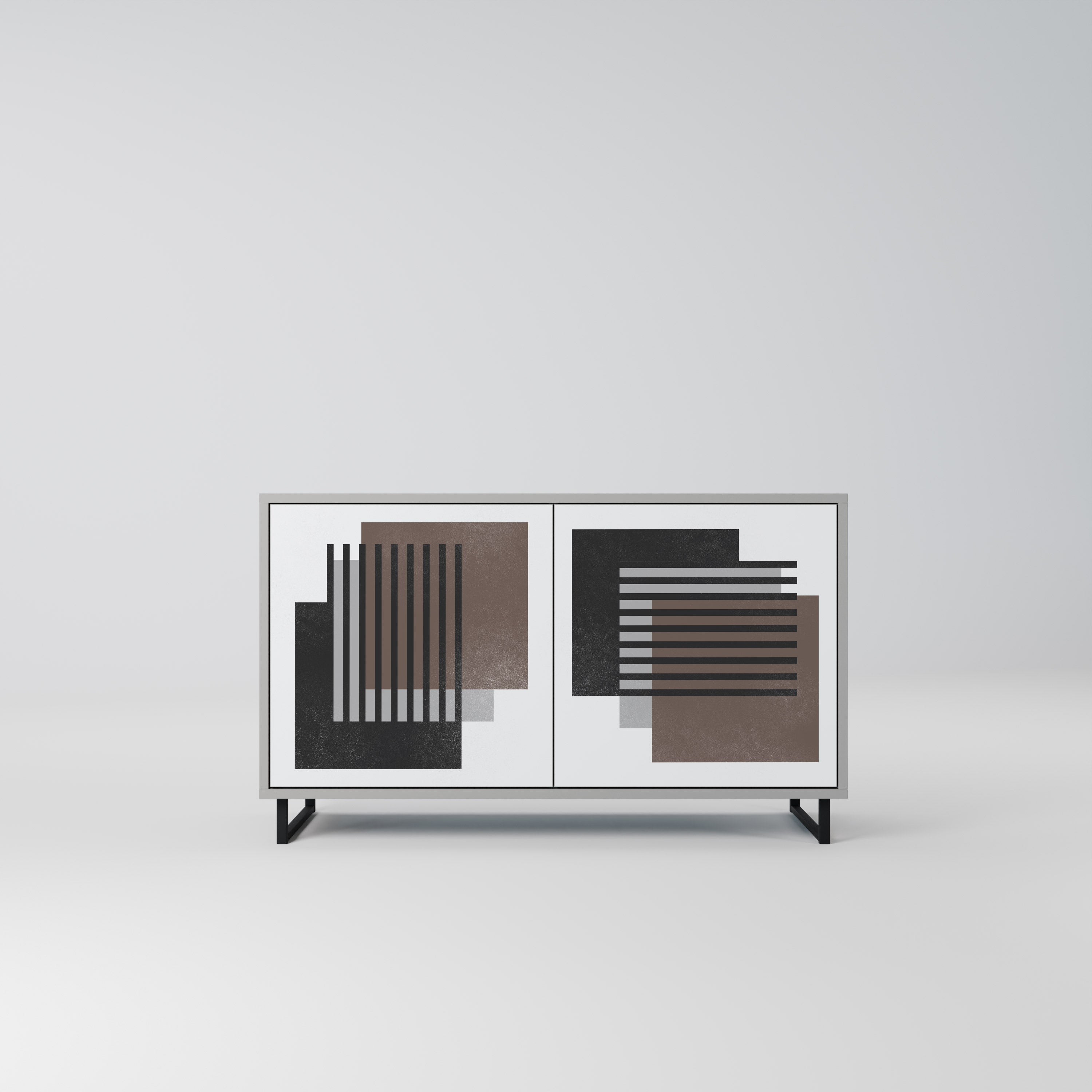 SHADOW SYNCHRONY Sideboard mit 2 Türen in Grau