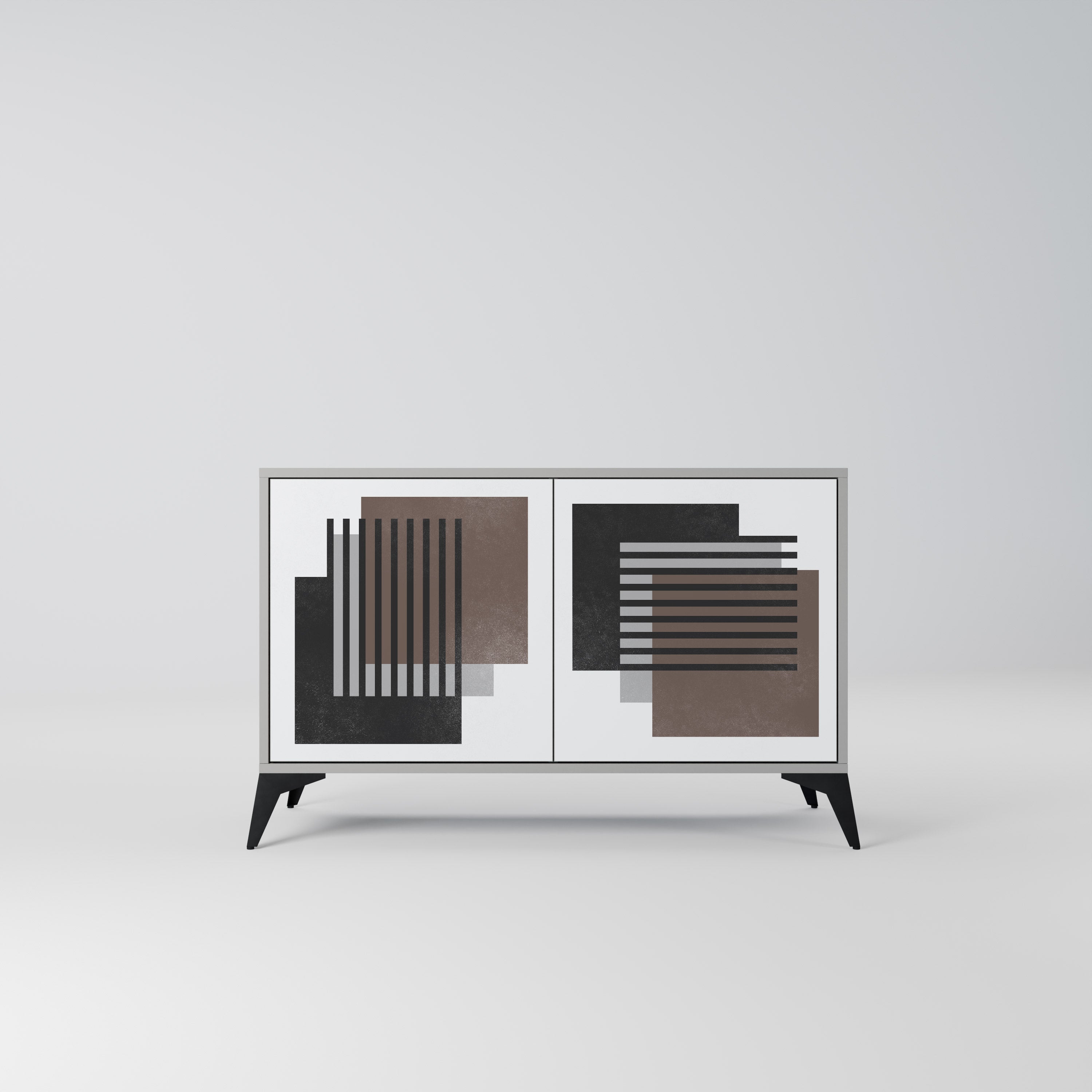 SHADOW SYNCHRONY Sideboard mit 2 Türen in Grau