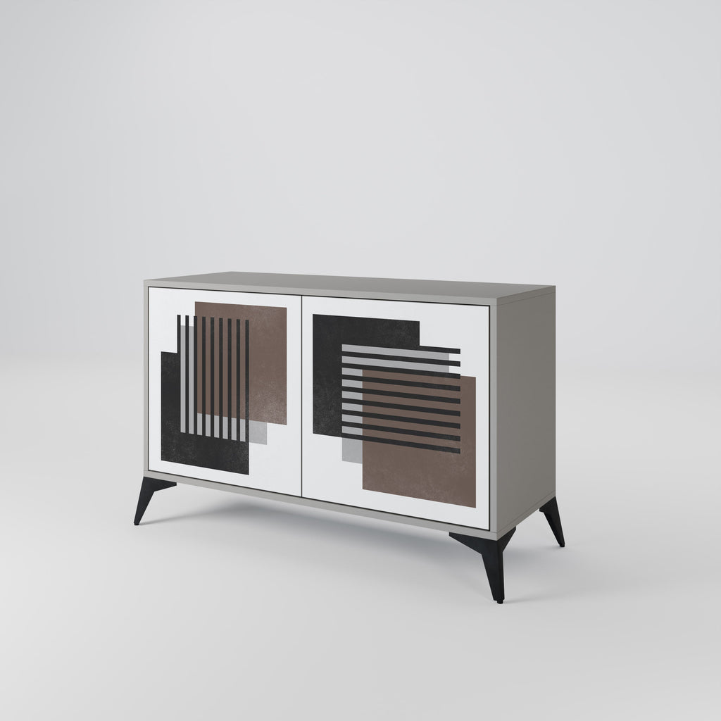 SHADOW SYNCHRONY Sideboard mit 2 Türen in Grau