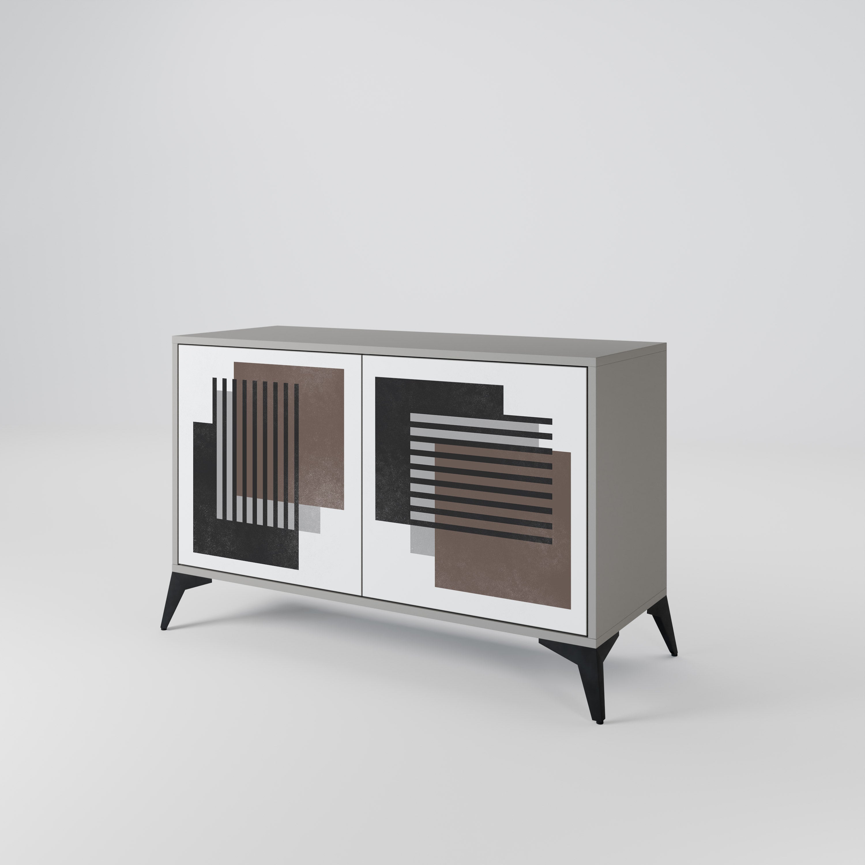 SHADOW SYNCHRONY Sideboard mit 2 Türen in Grau