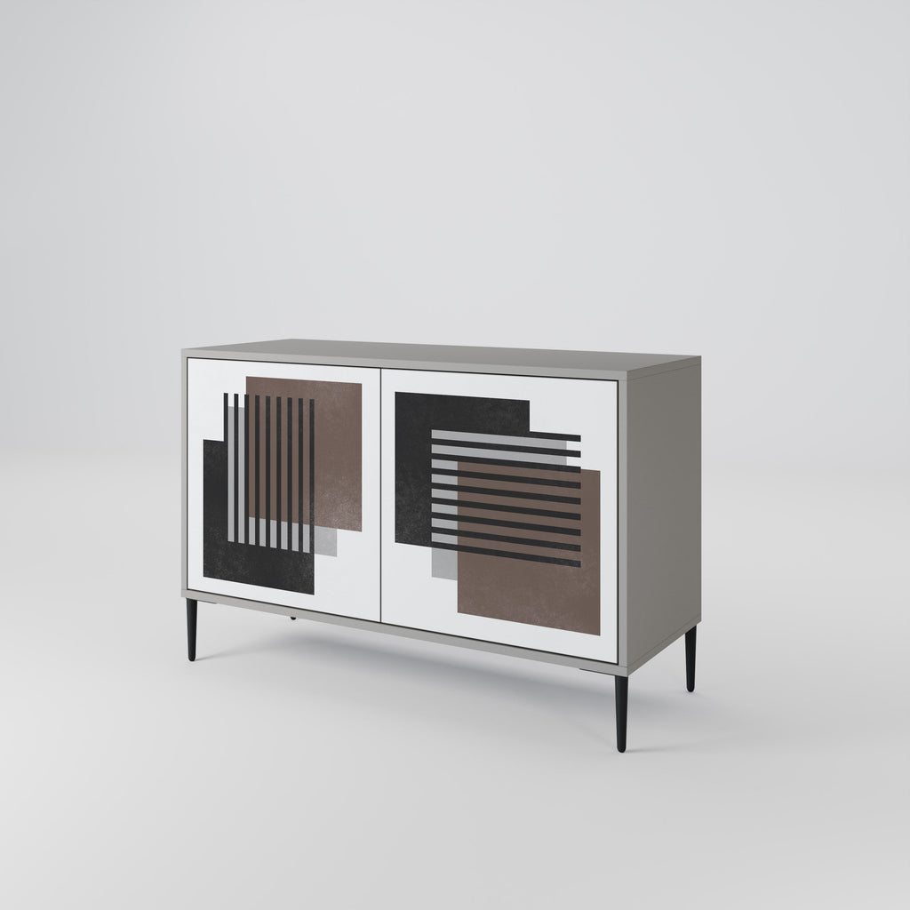 SHADOW SYNCHRONY Sideboard mit 2 Türen in Grau