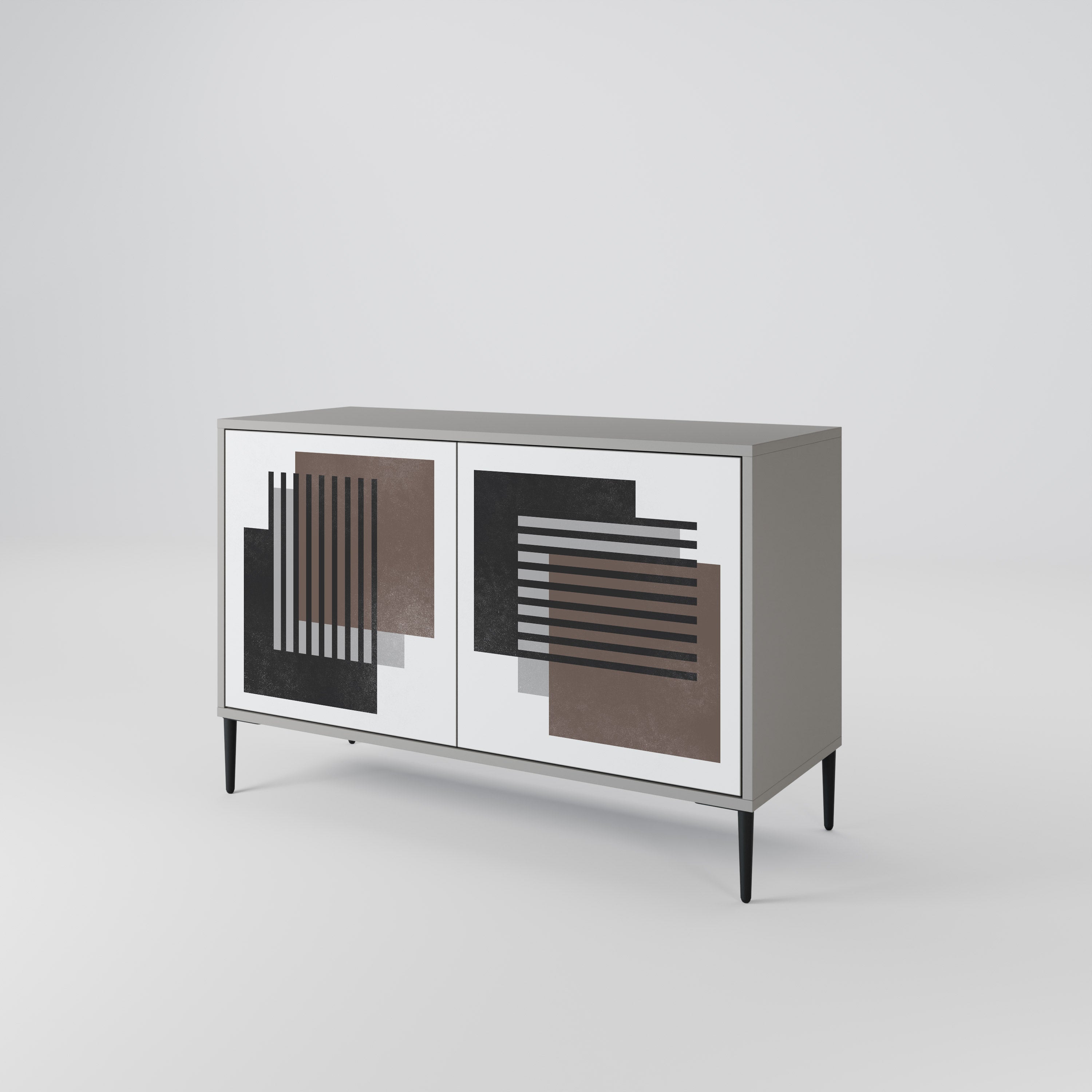 SHADOW SYNCHRONY Sideboard mit 2 Türen in Grau