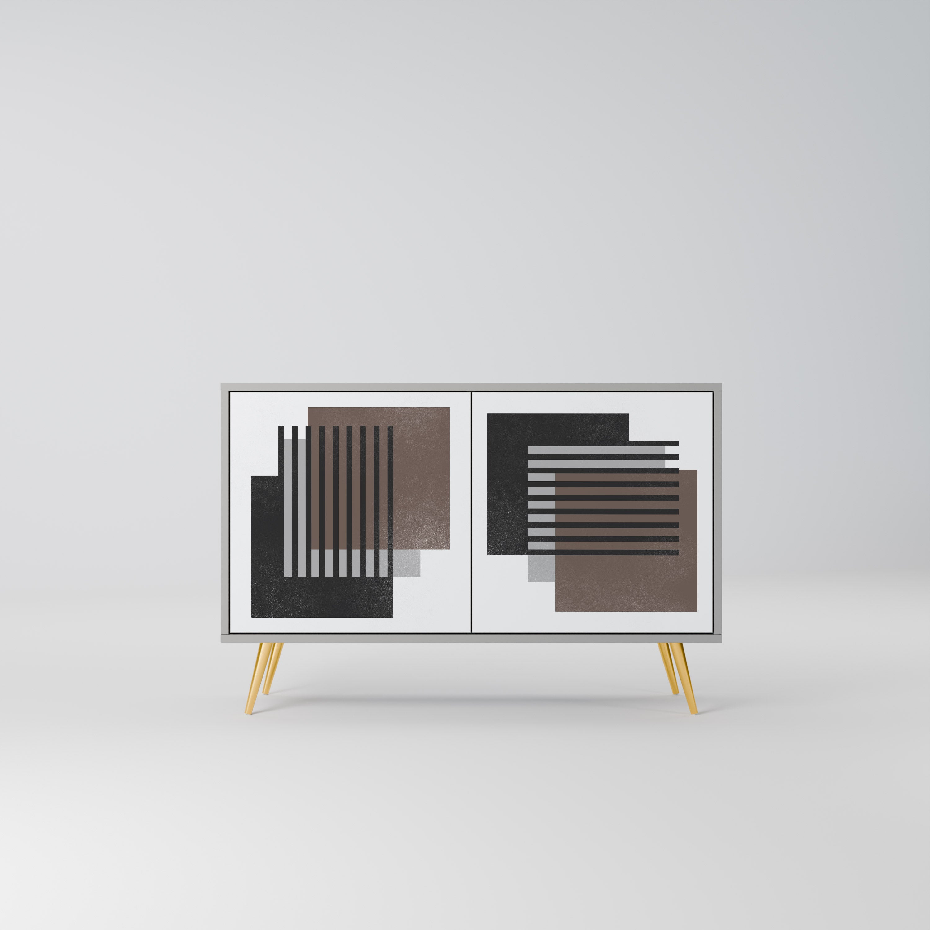 SHADOW SYNCHRONY Sideboard mit 2 Türen in Grau