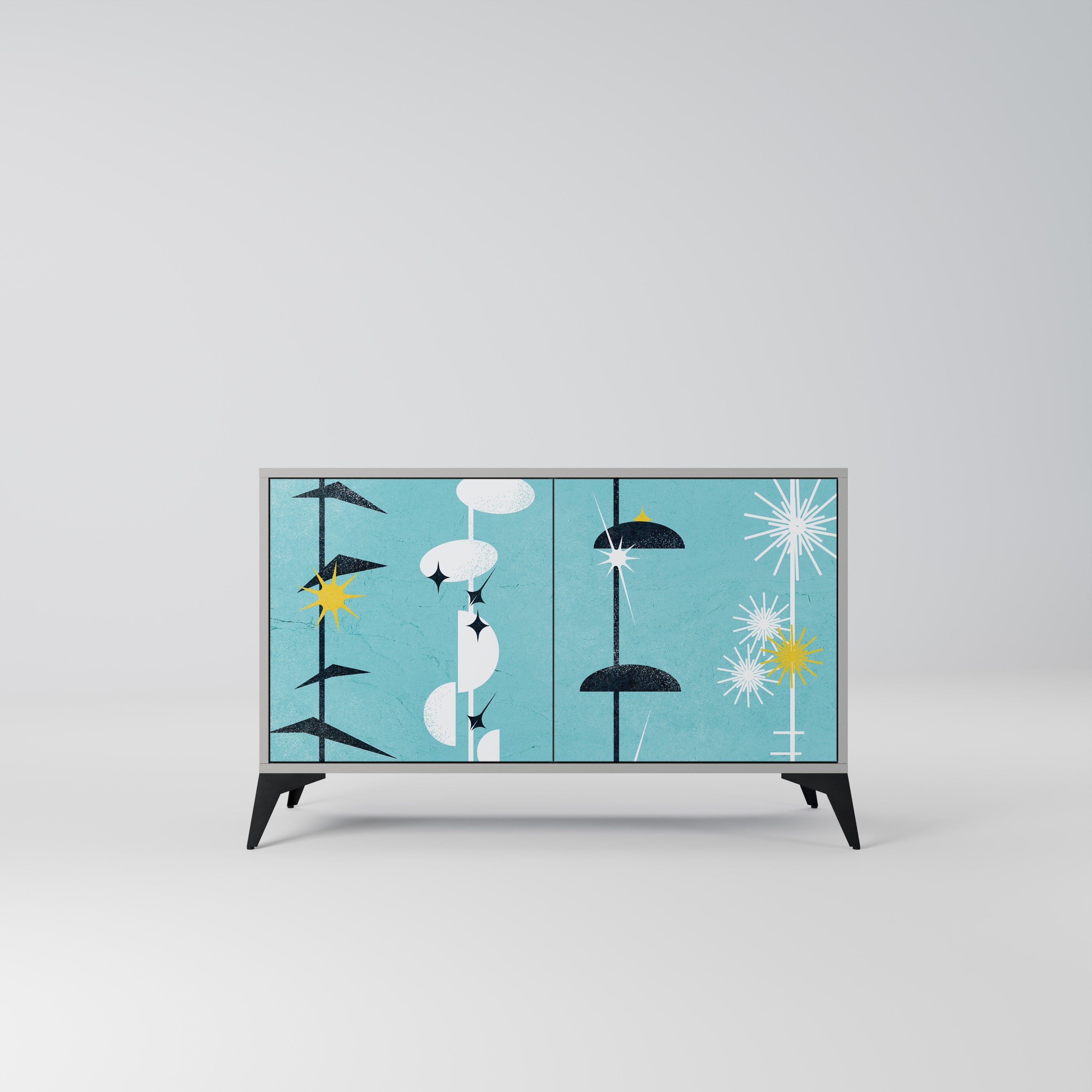 PATHS TO HAPPINESS Sideboard mit 2 Türen in Grau