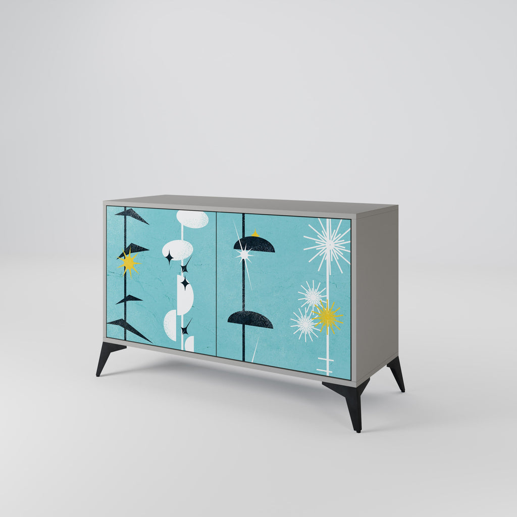 PATHS TO HAPPINESS Sideboard mit 2 Türen in Grau