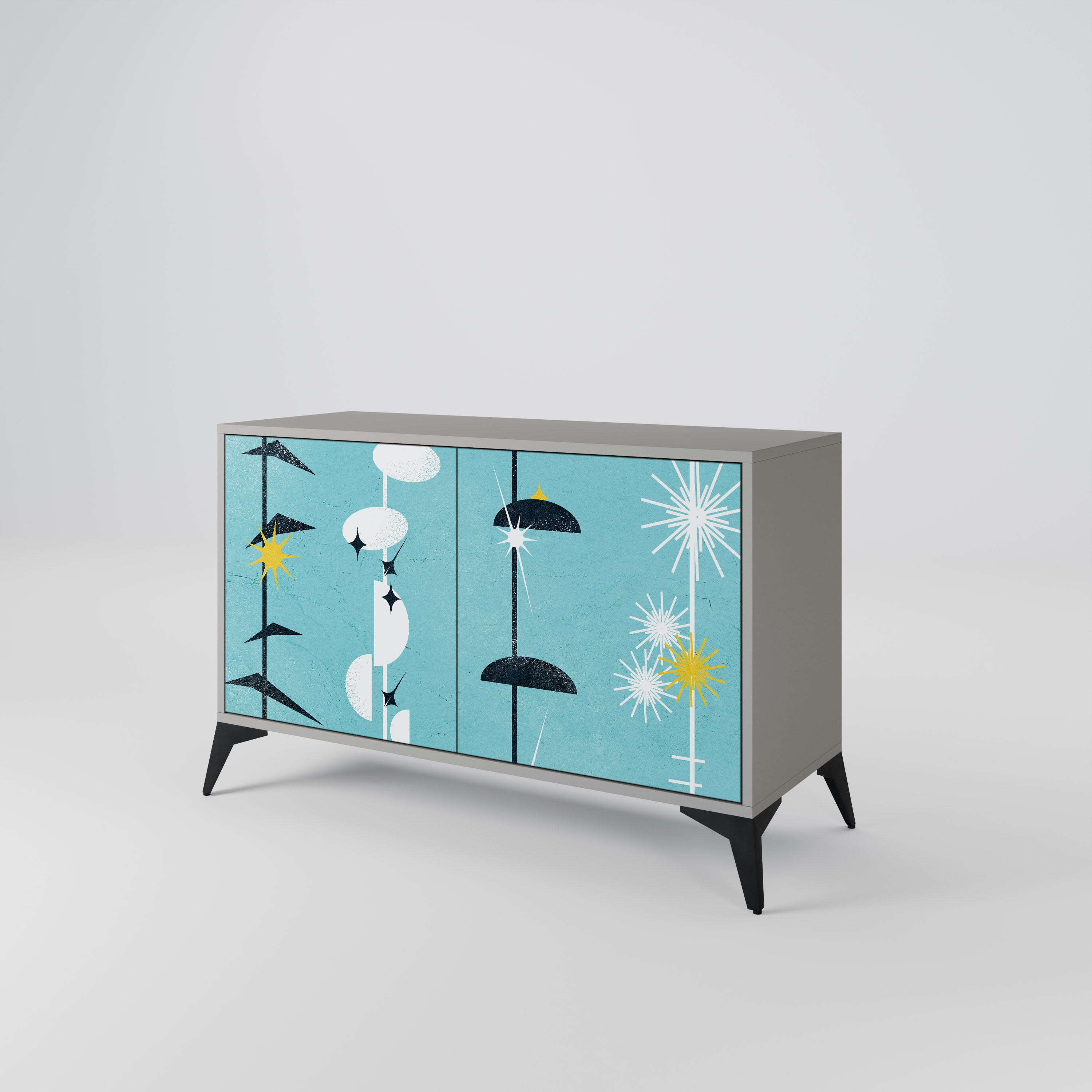 PATHS TO HAPPINESS Sideboard mit 2 Türen in Grau