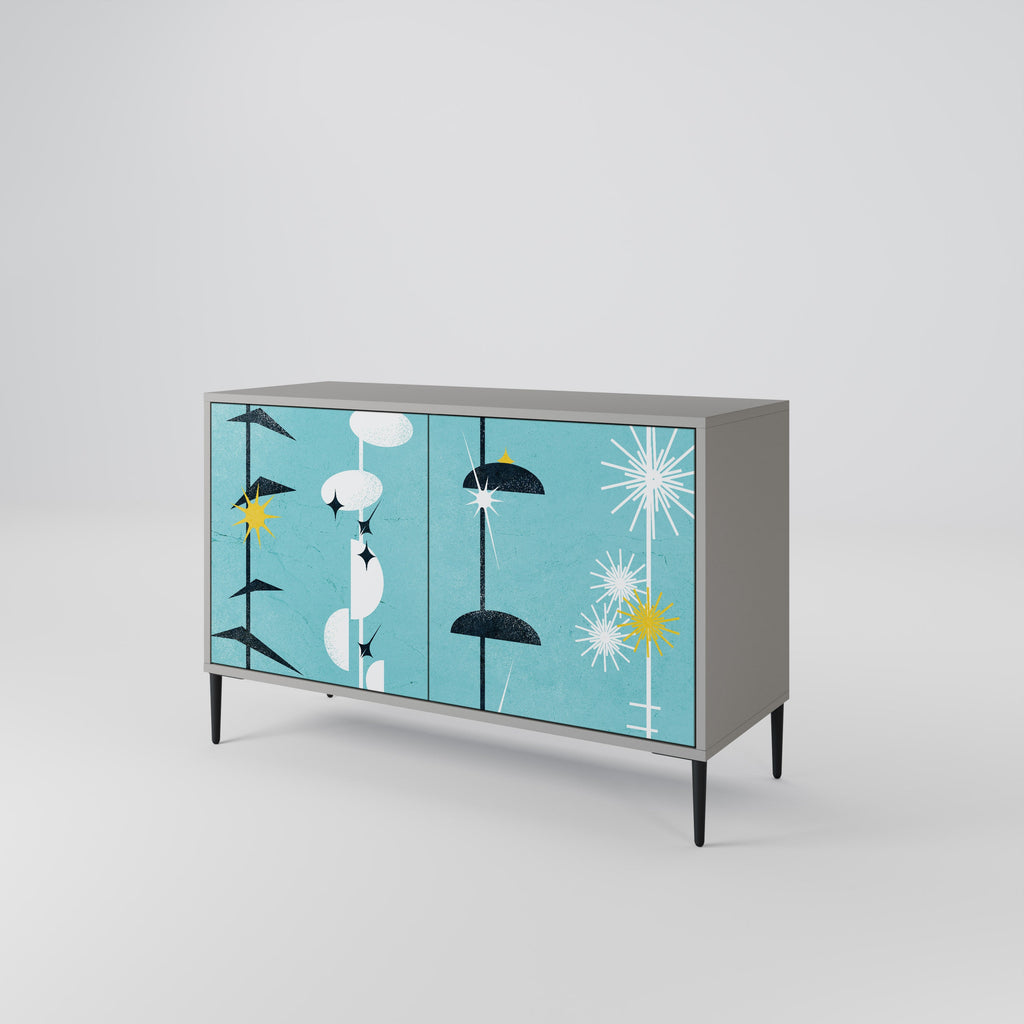 PATHS TO HAPPINESS Sideboard mit 2 Türen in Grau