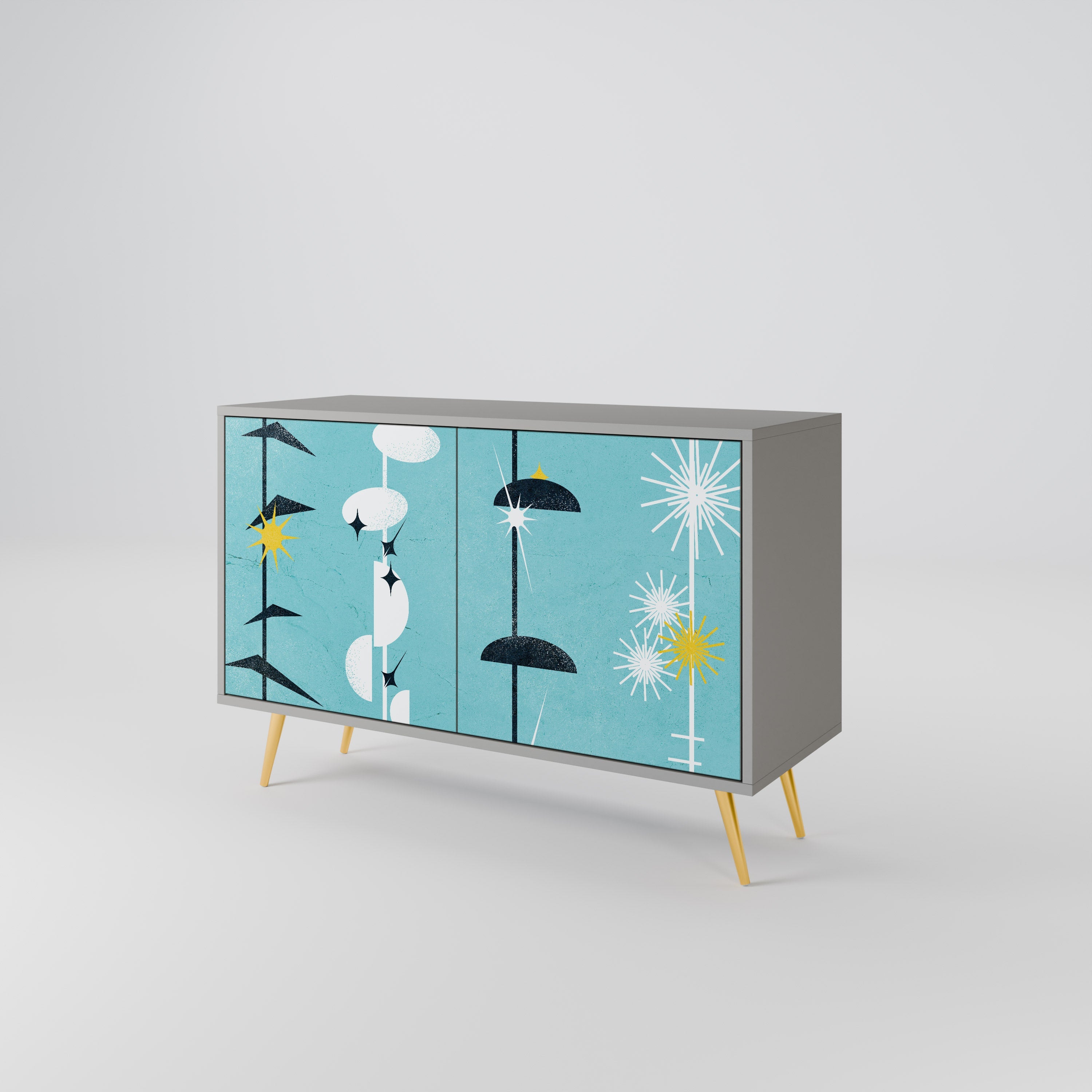 PATHS TO HAPPINESS Sideboard mit 2 Türen in Grau