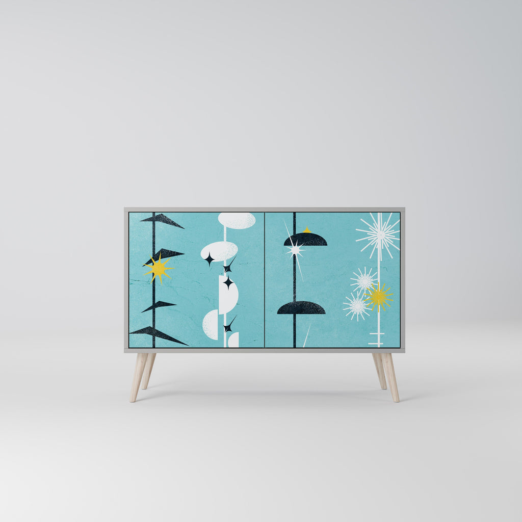 PATHS TO HAPPINESS Sideboard mit 2 Türen in Grau