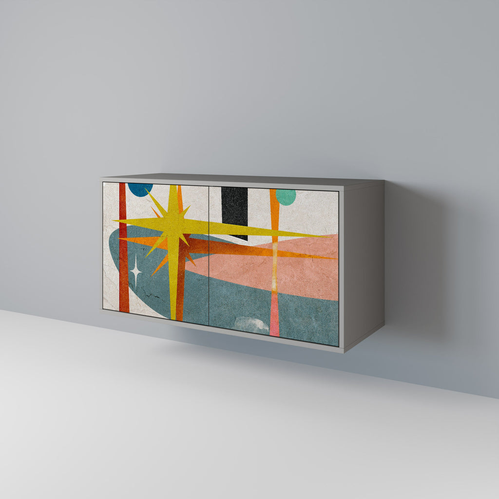 INTERSTELLAR VIBES Sideboard mit 2 Türen in Grau