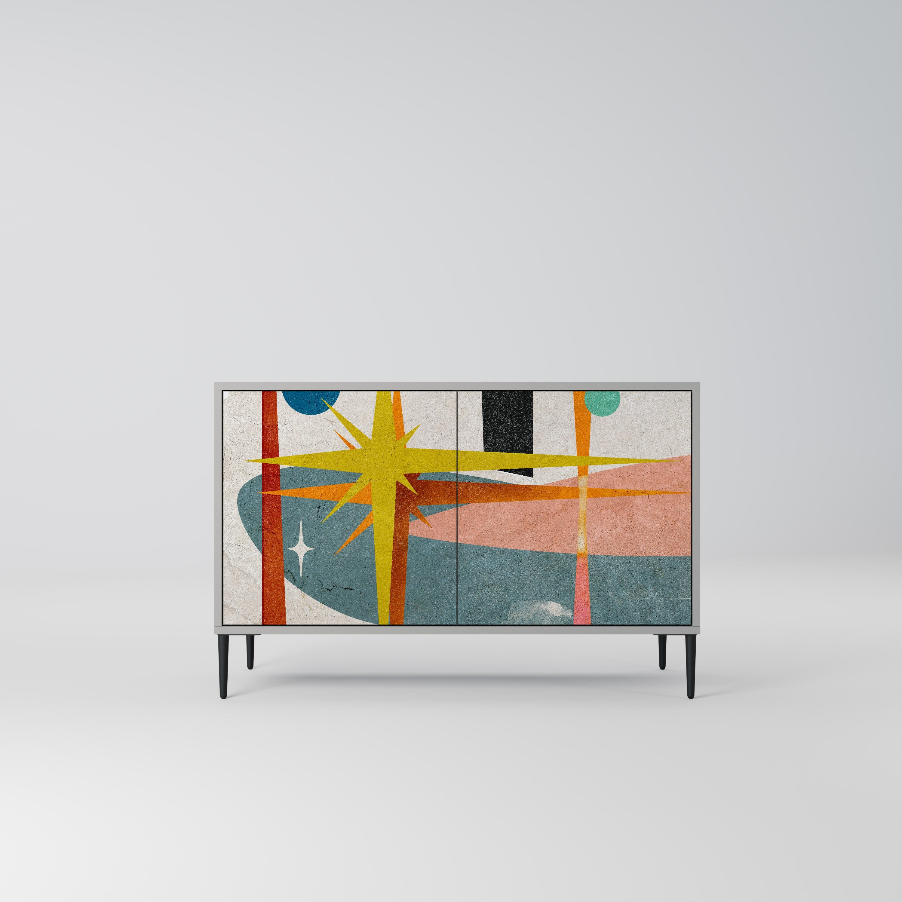 INTERSTELLAR VIBES Sideboard mit 2 Türen in Grau