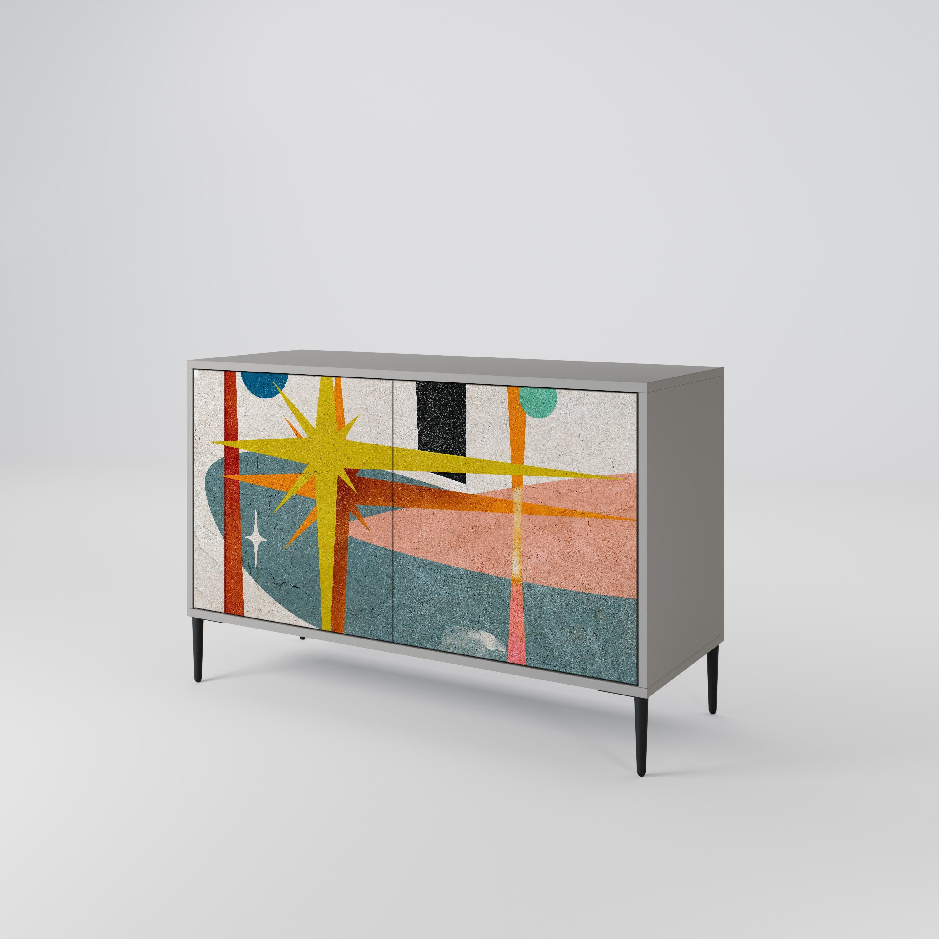 INTERSTELLAR VIBES Sideboard mit 2 Türen in Grau