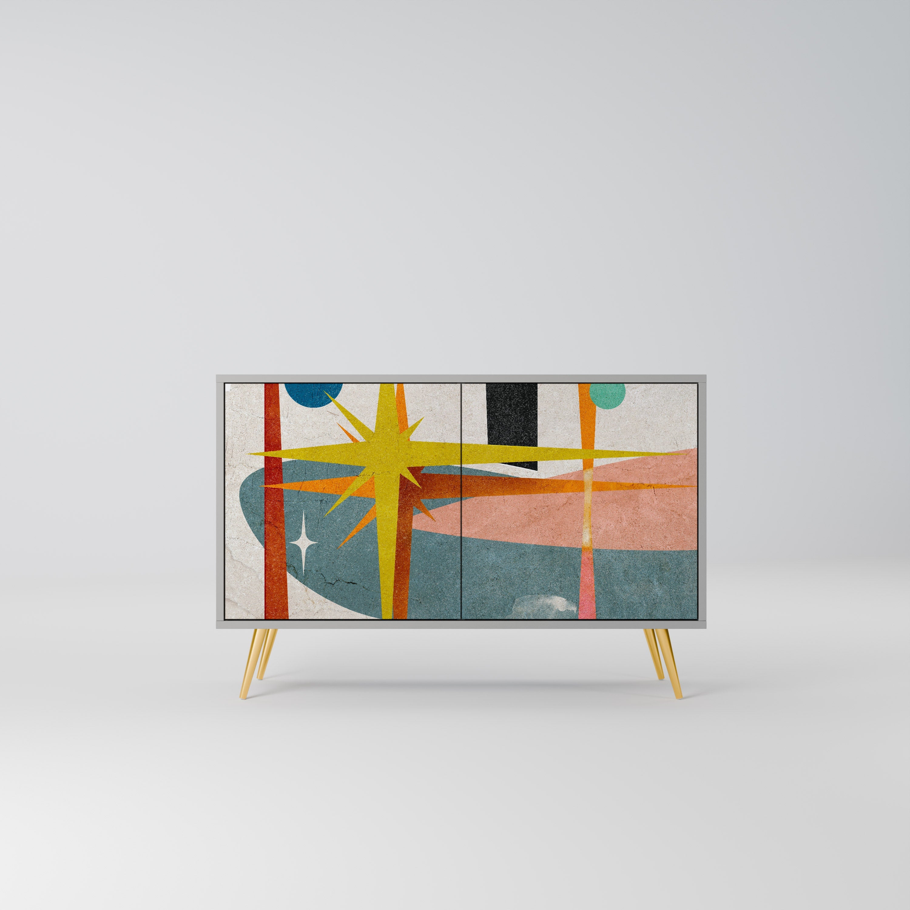 INTERSTELLAR VIBES Sideboard mit 2 Türen in Grau