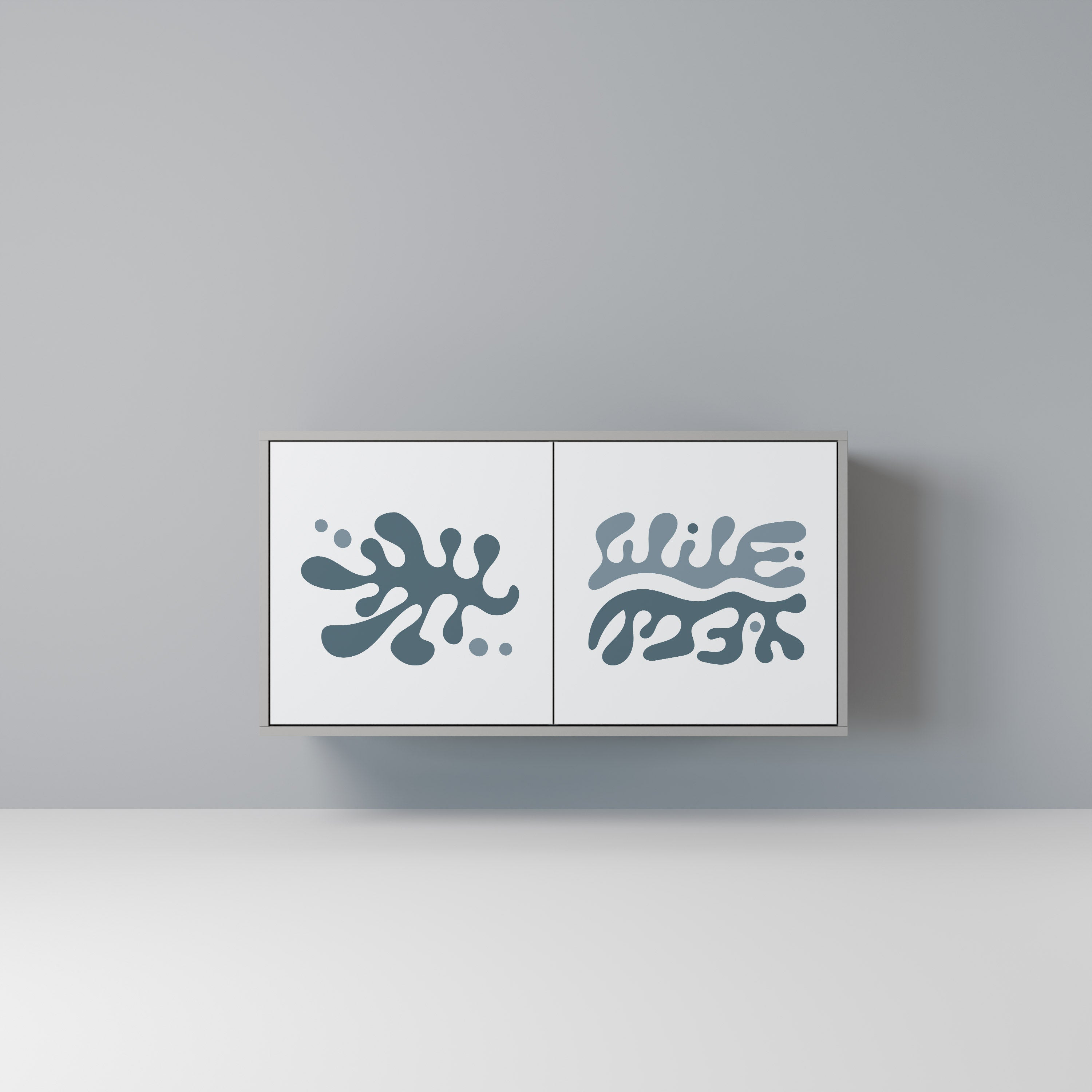 WONDERLAND VEGETATION Sideboard mit 2 Türen in Grau