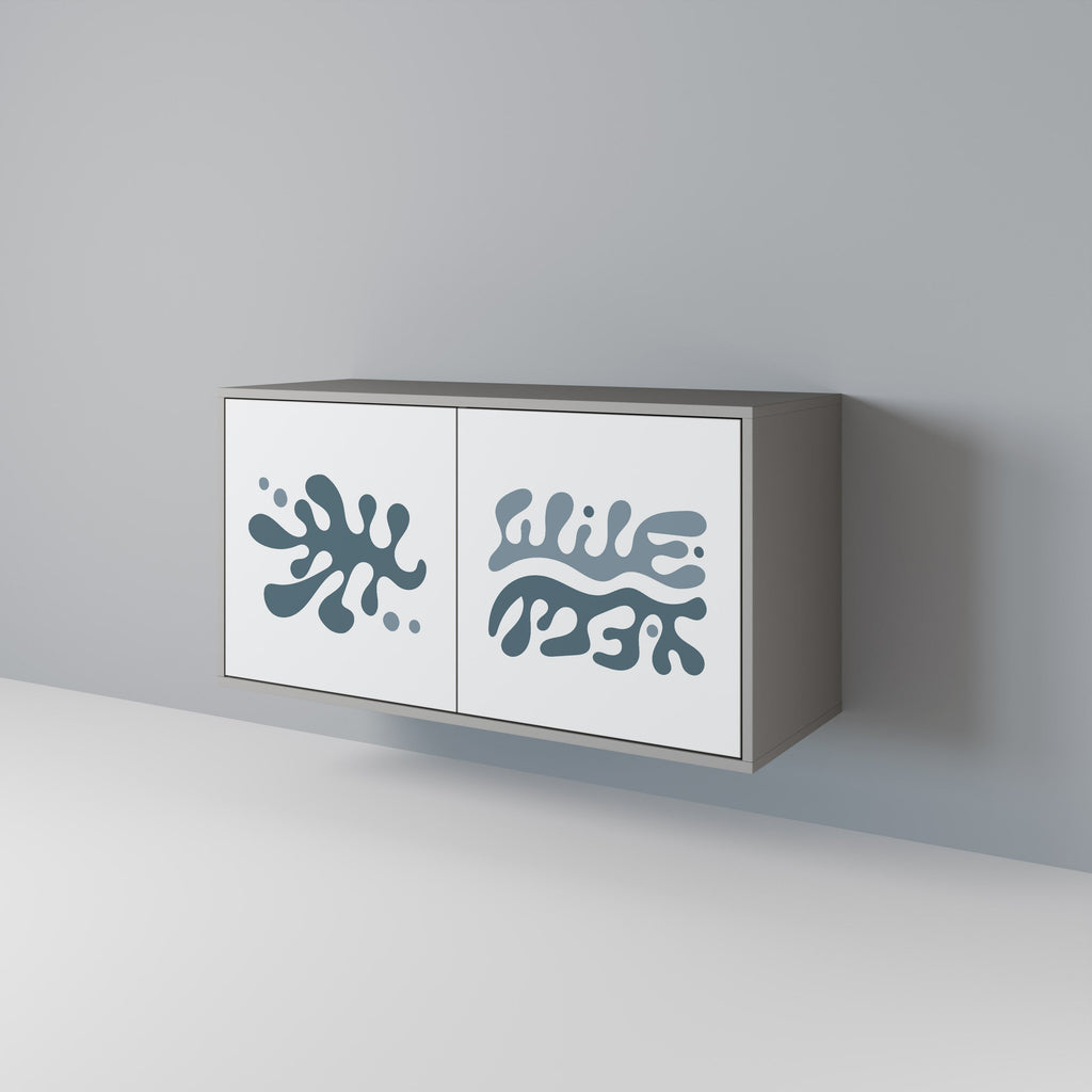 WONDERLAND VEGETATION Sideboard mit 2 Türen in Grau