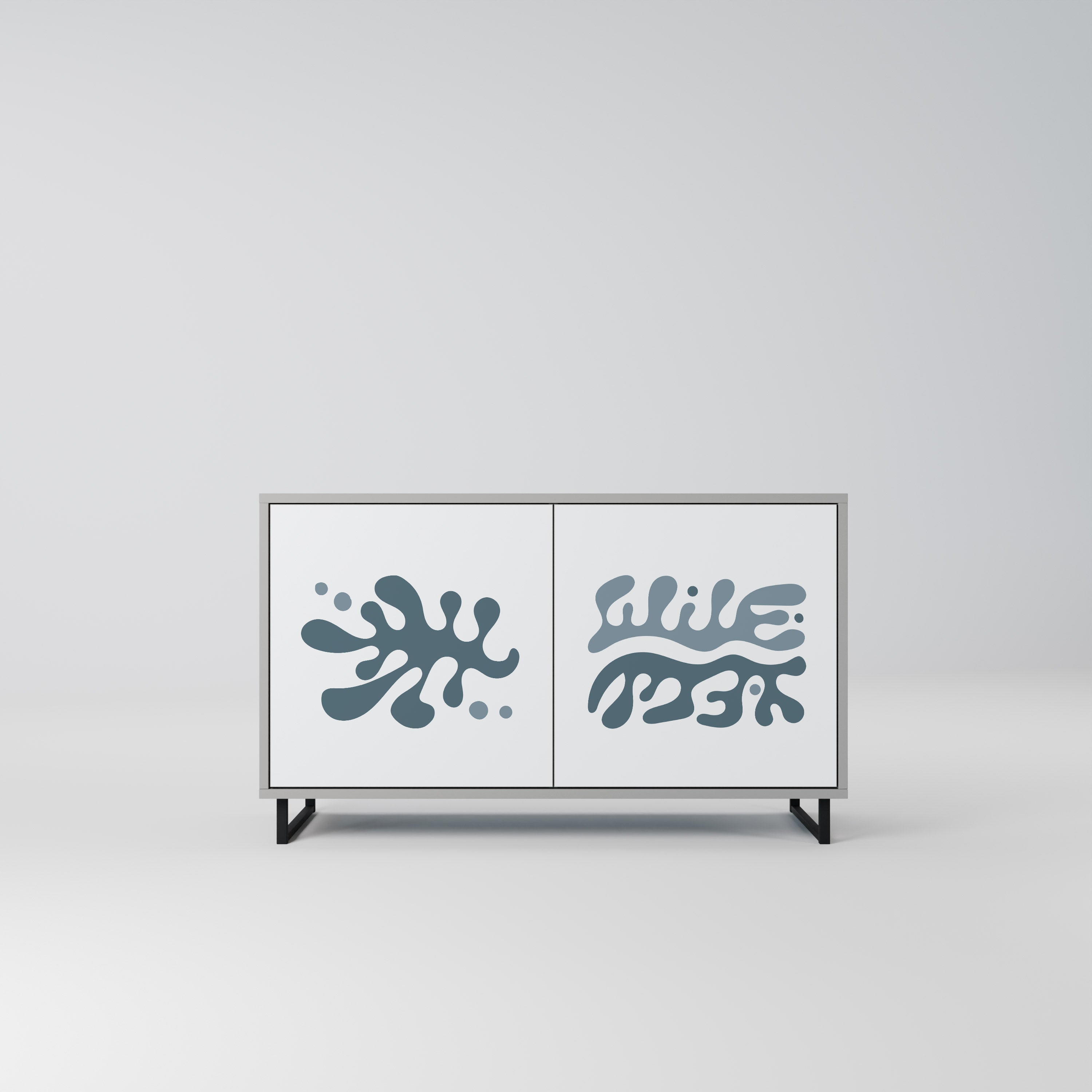 WONDERLAND VEGETATION Sideboard mit 2 Türen in Grau