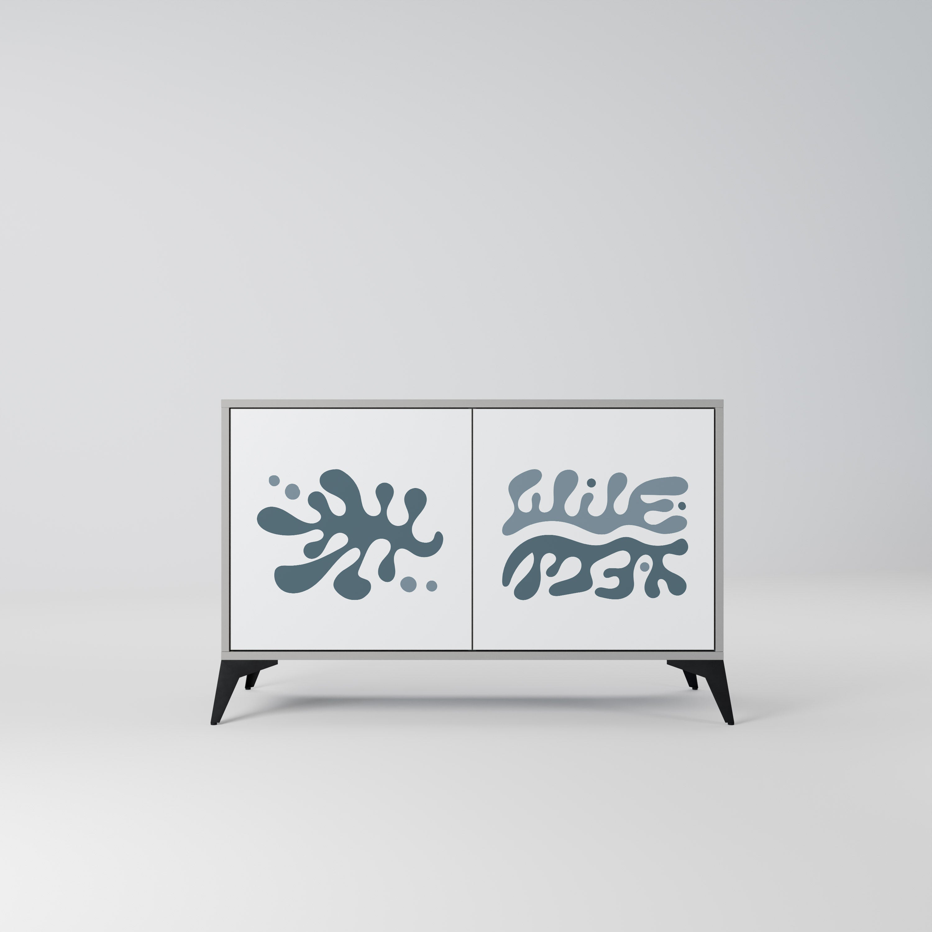 WONDERLAND VEGETATION Sideboard mit 2 Türen in Grau