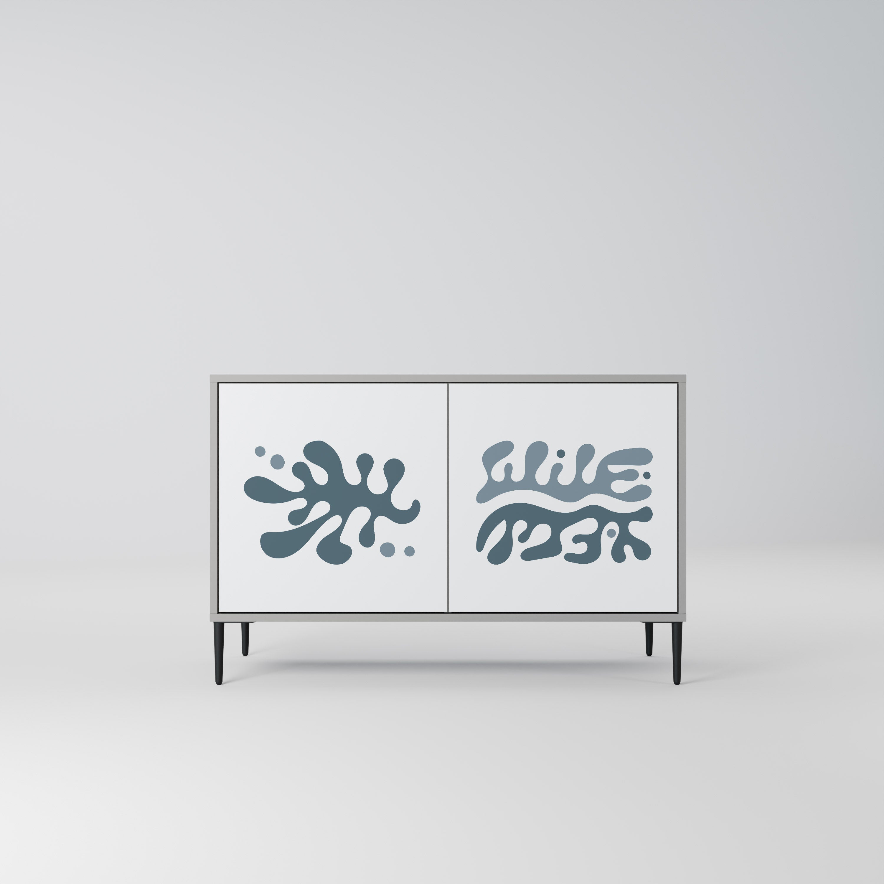 WONDERLAND VEGETATION Sideboard mit 2 Türen in Grau