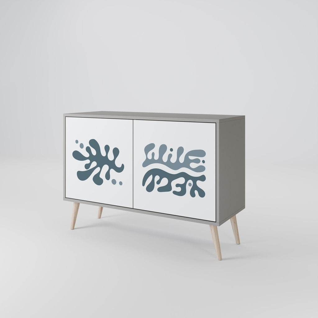 WONDERLAND VEGETATION Sideboard mit 2 Türen in Grau