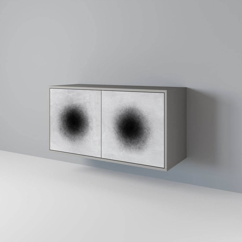 BLACK HOLE Sideboard mit 2 Türen in Grau