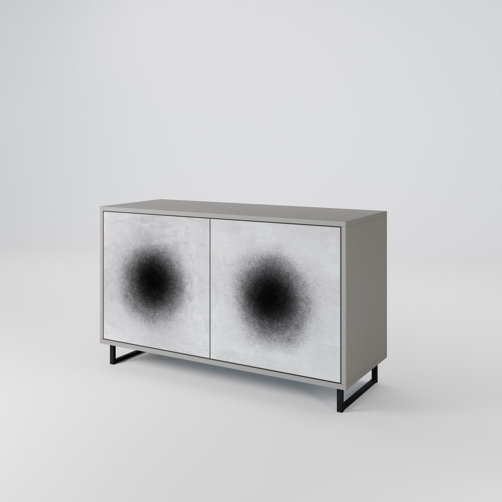 BLACK HOLE Sideboard mit 2 Türen in Grau