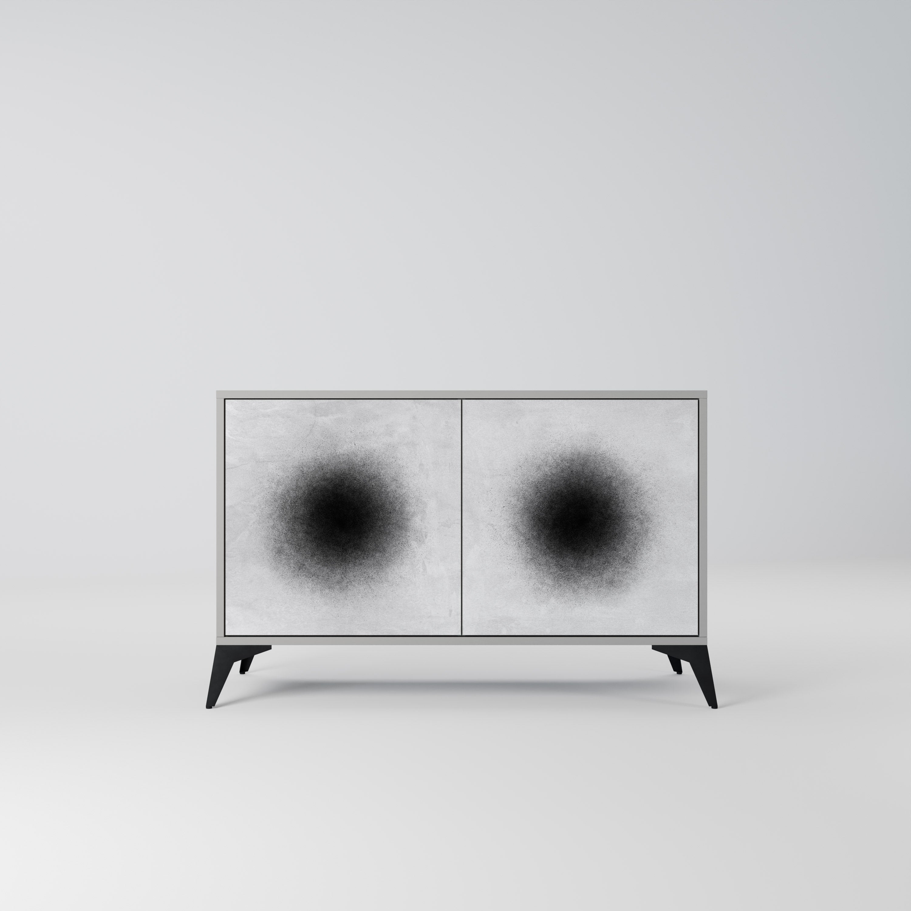 BLACK HOLE Sideboard mit 2 Türen in Grau
