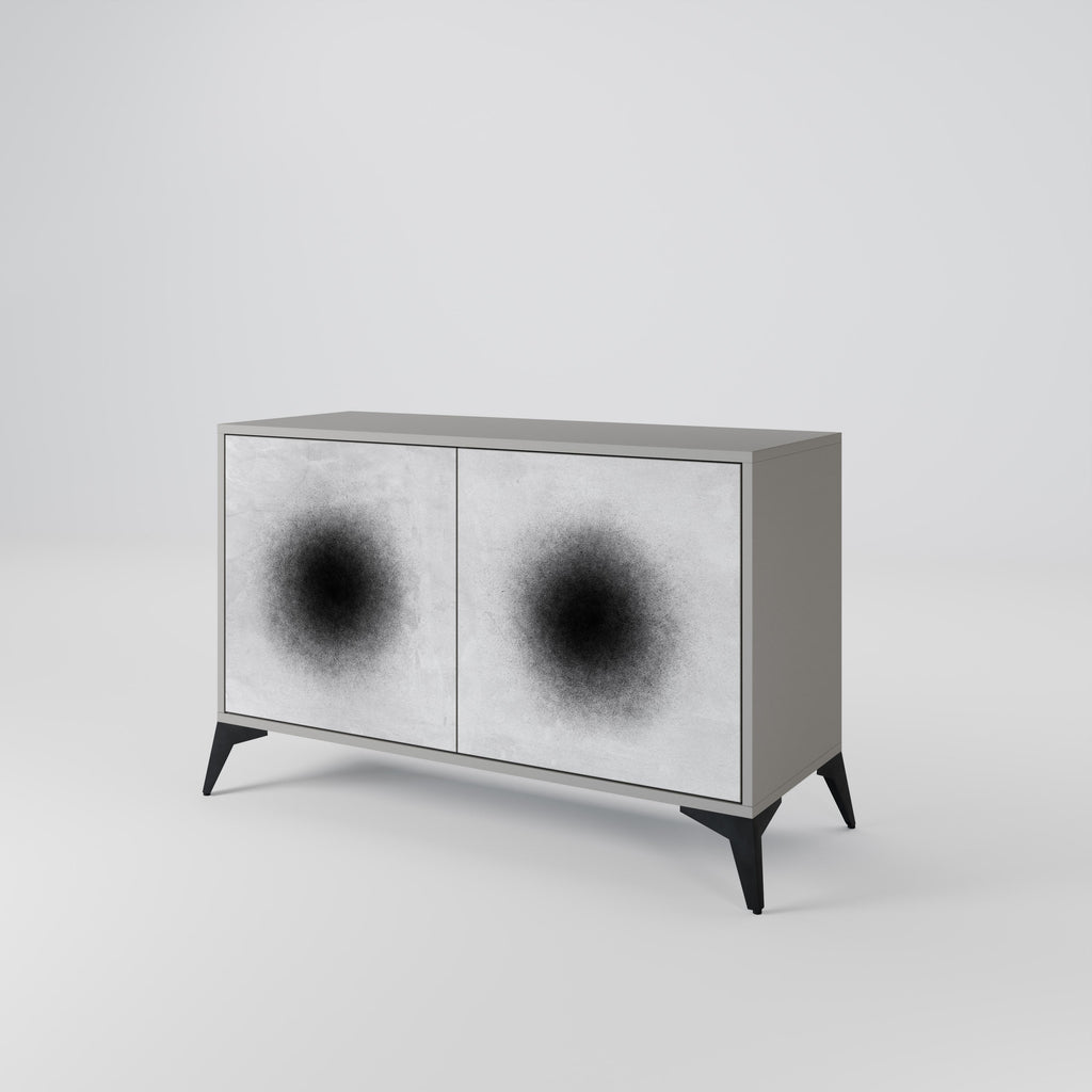 BLACK HOLE Sideboard mit 2 Türen in Grau