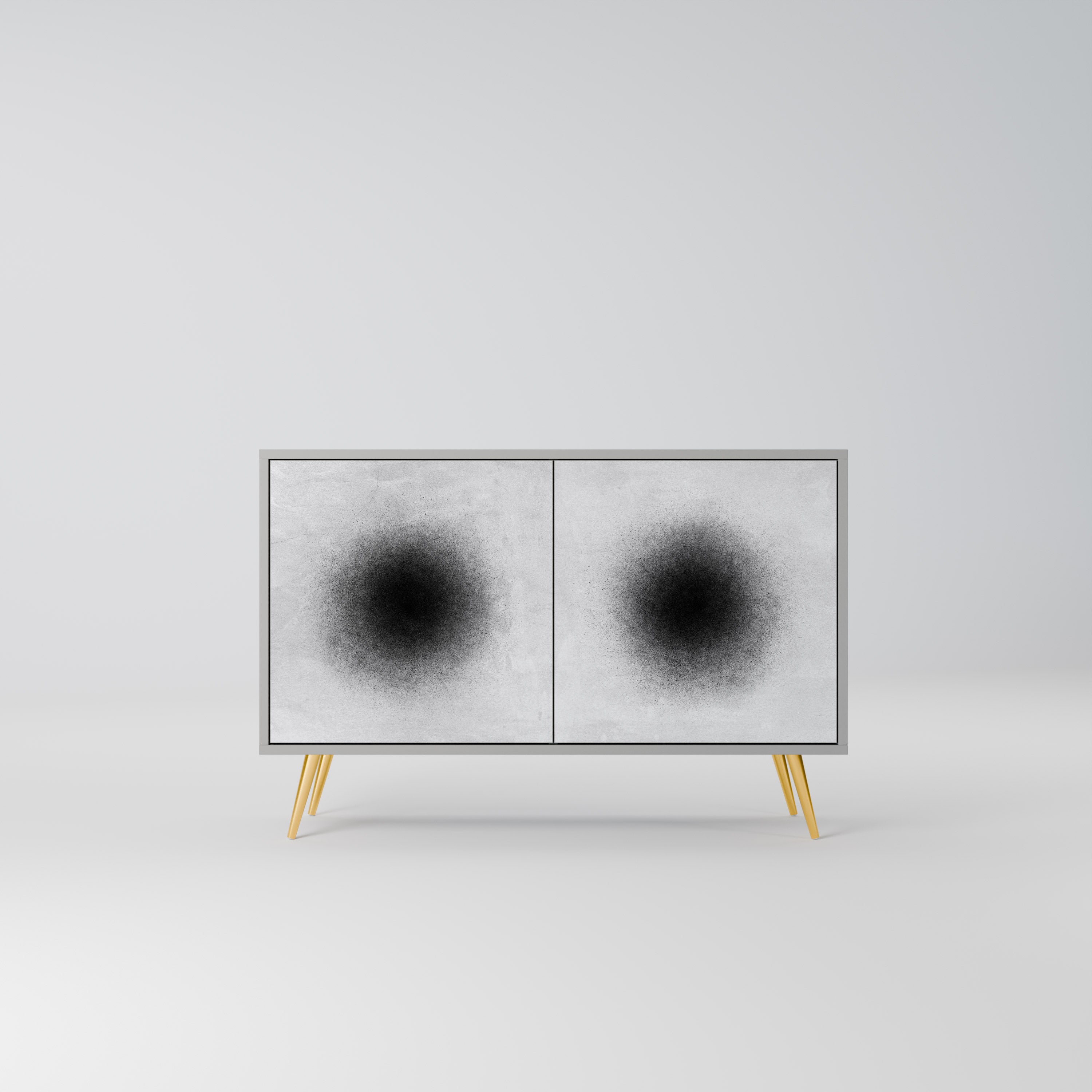 BLACK HOLE Sideboard mit 2 Türen in Grau