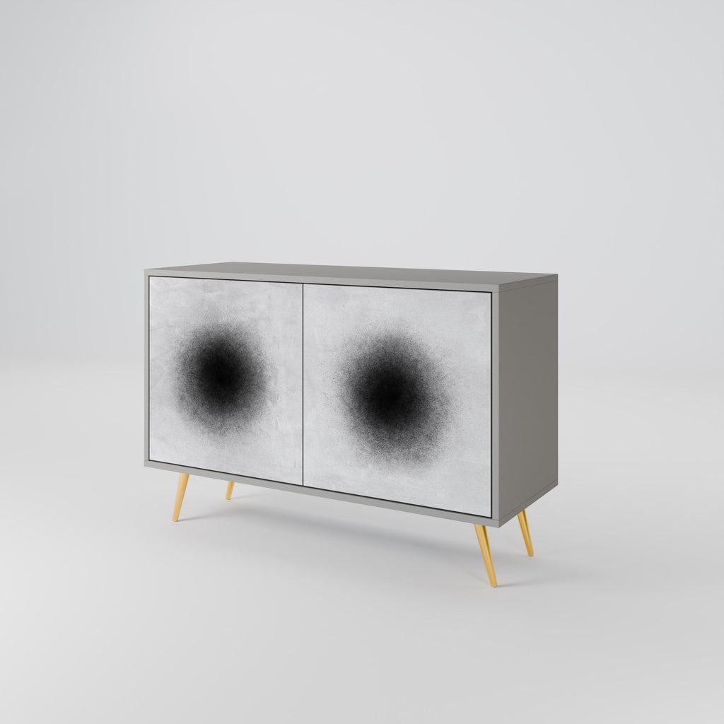 BLACK HOLE Sideboard mit 2 Türen in Grau