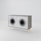 BLACK HOLE Sideboard mit 2 Türen in Grau
