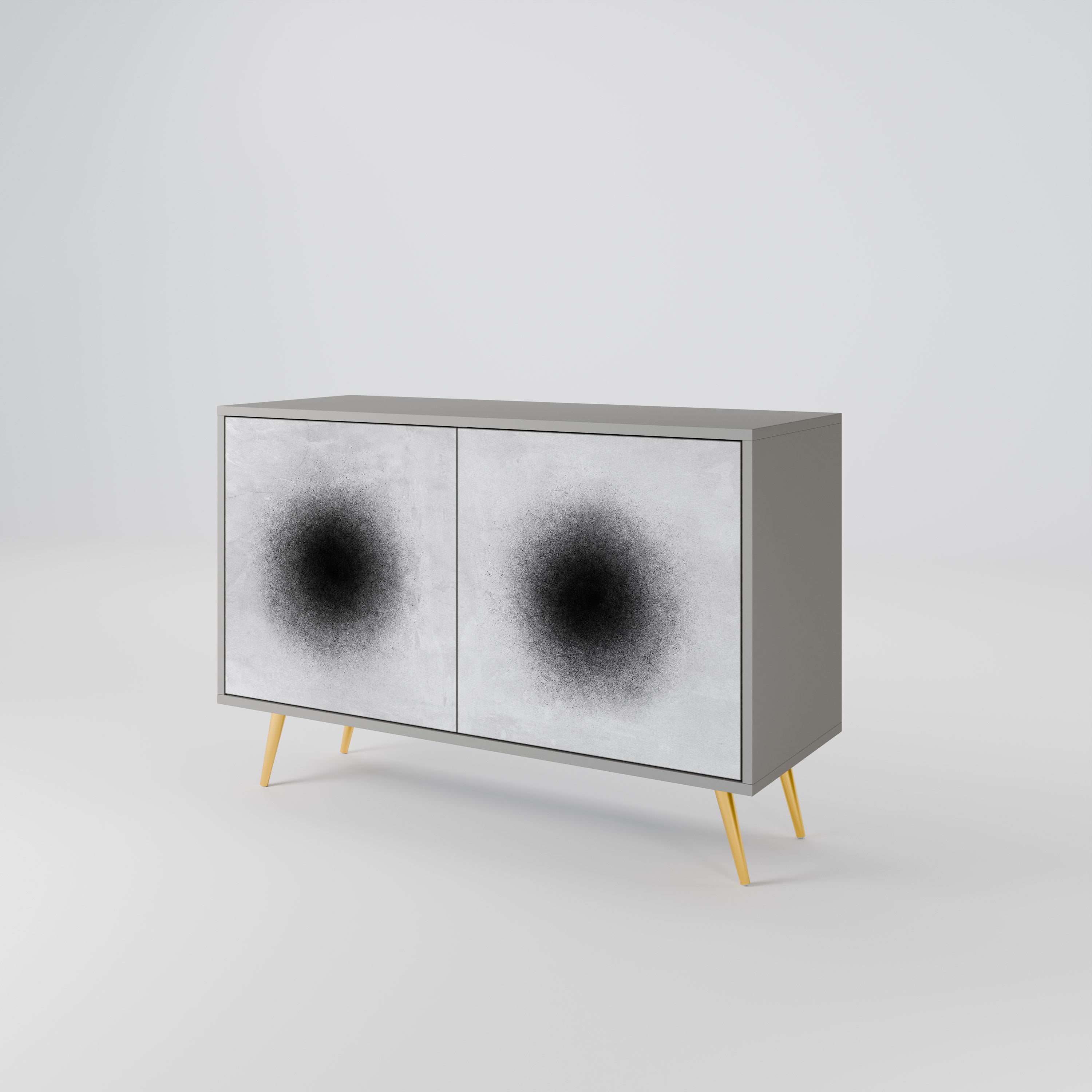 BLACK HOLE Sideboard mit 2 Türen in Grau