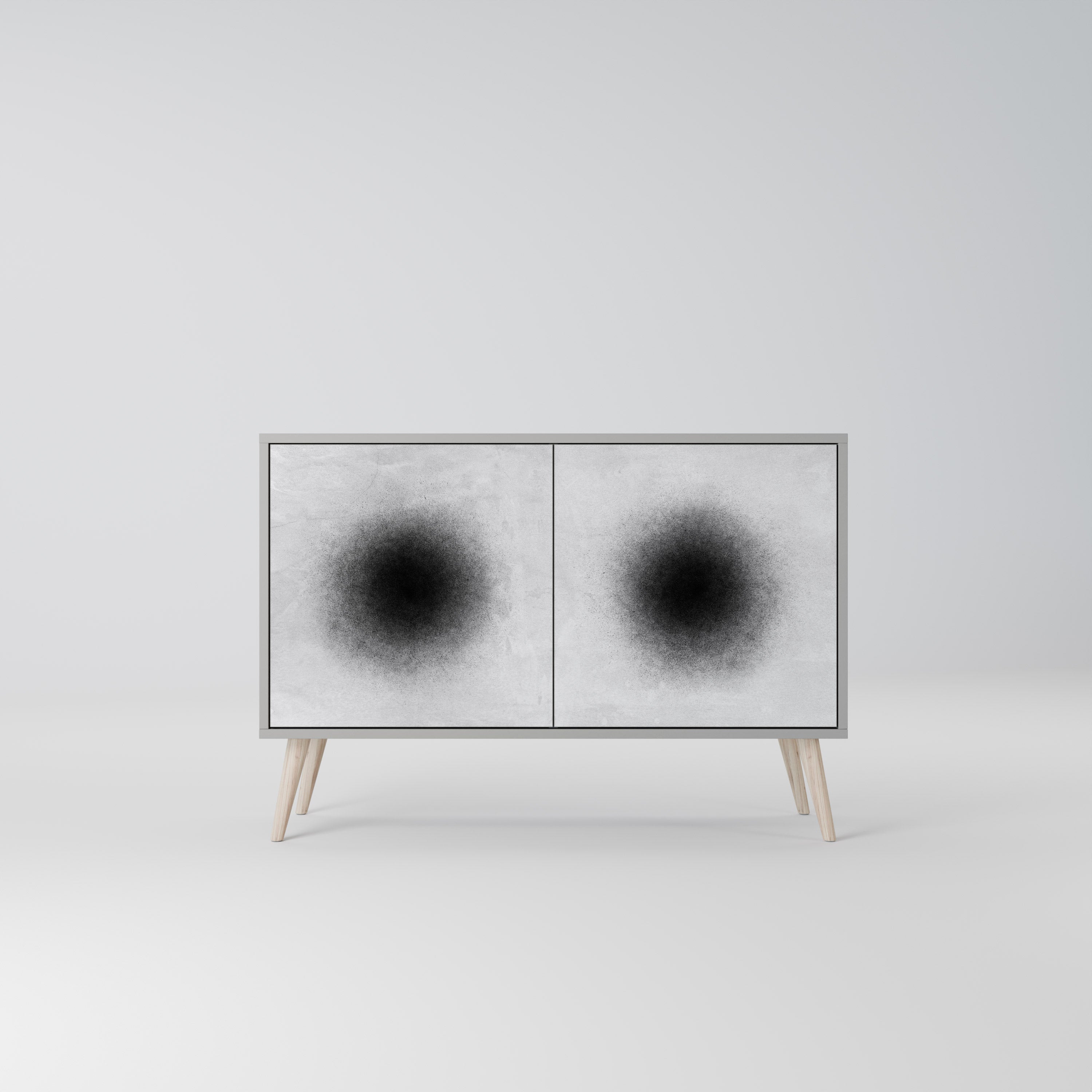 BLACK HOLE Sideboard mit 2 Türen in Grau