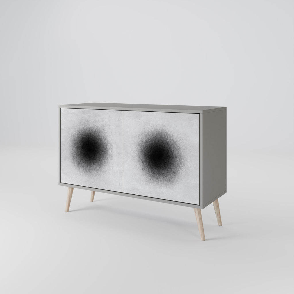 BLACK HOLE Sideboard mit 2 Türen in Grau