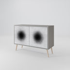 BLACK HOLE Sideboard mit 2 Türen in Grau