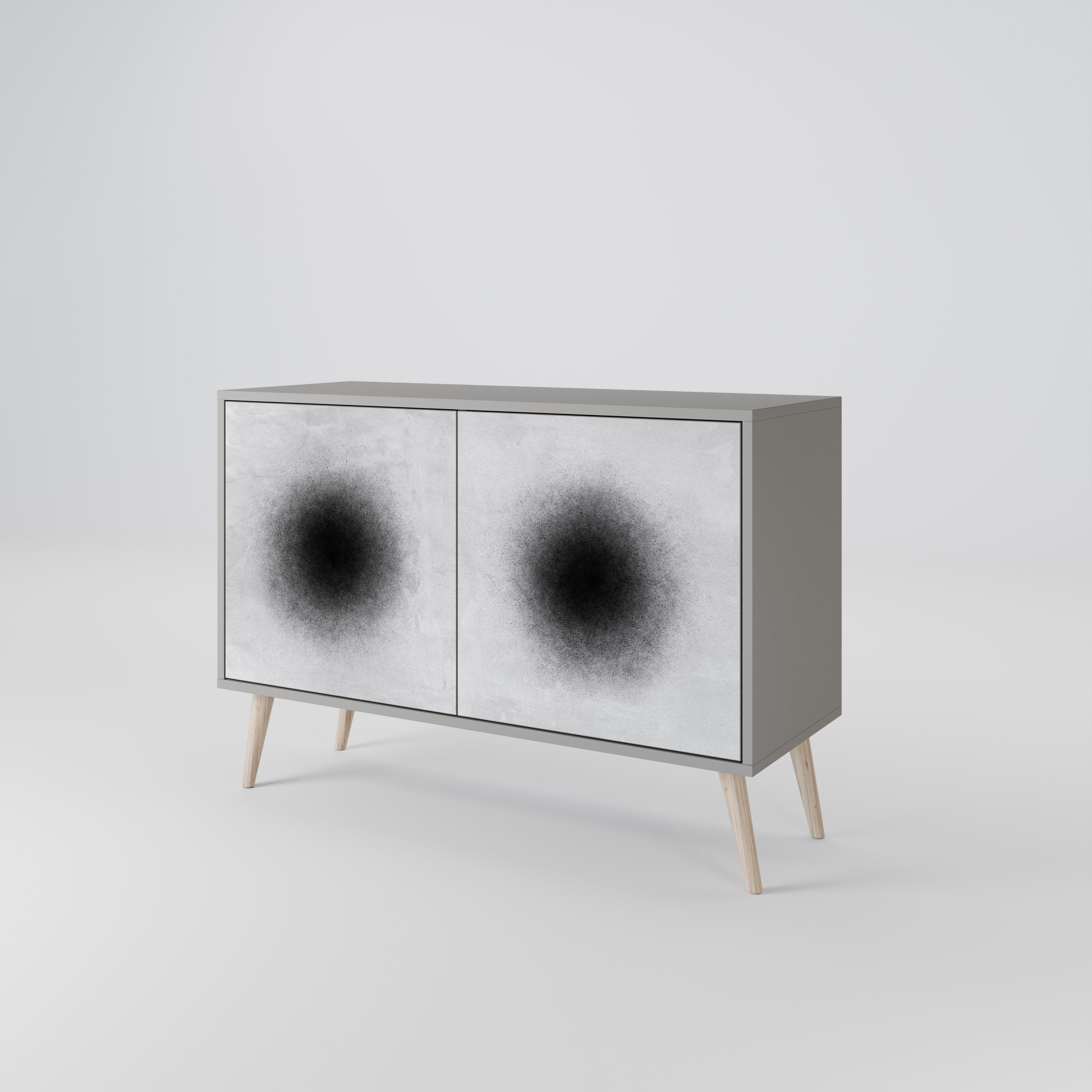 BLACK HOLE Sideboard mit 2 Türen in Grau