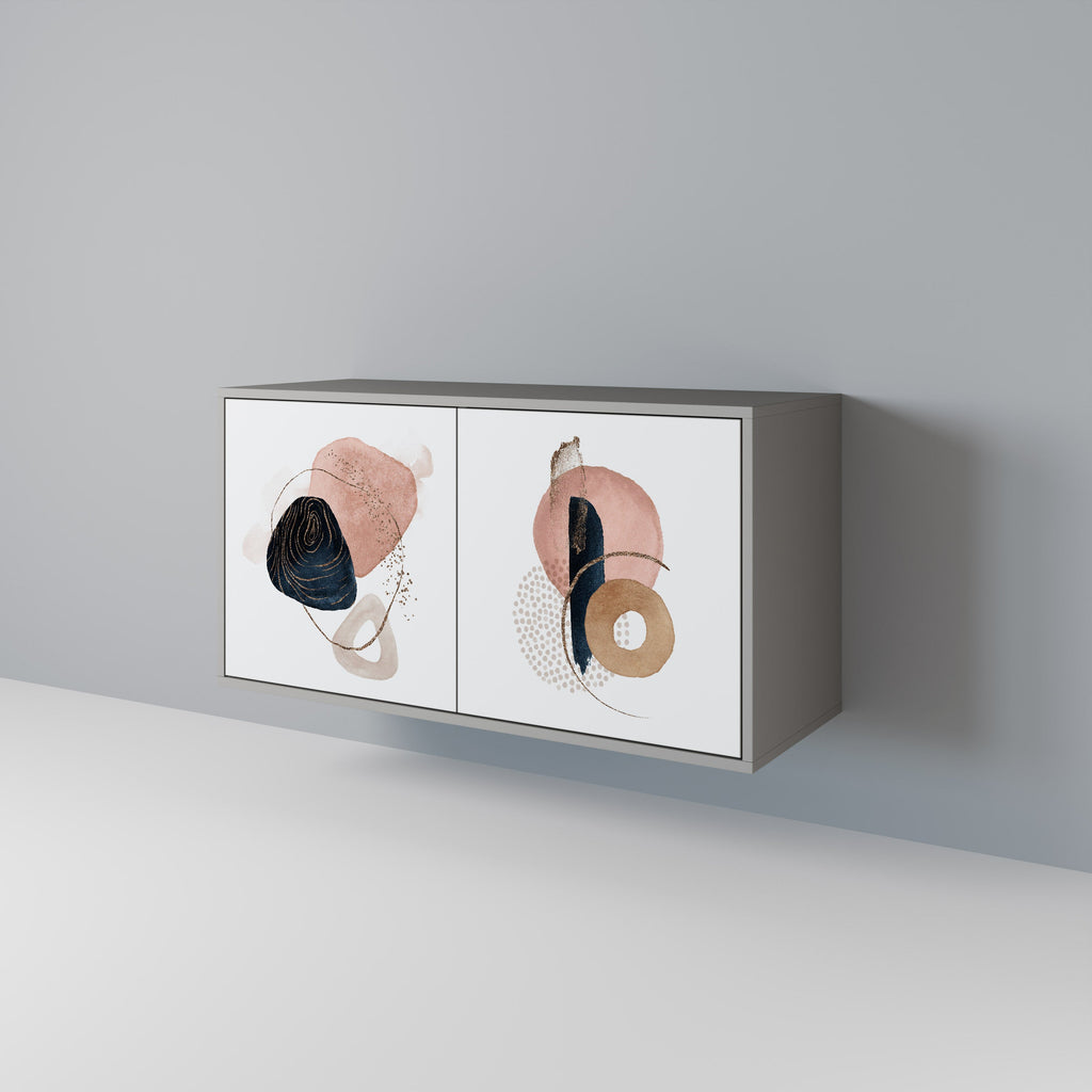 COLORFUL SHAPES Sideboard mit 2 Türen in Grau