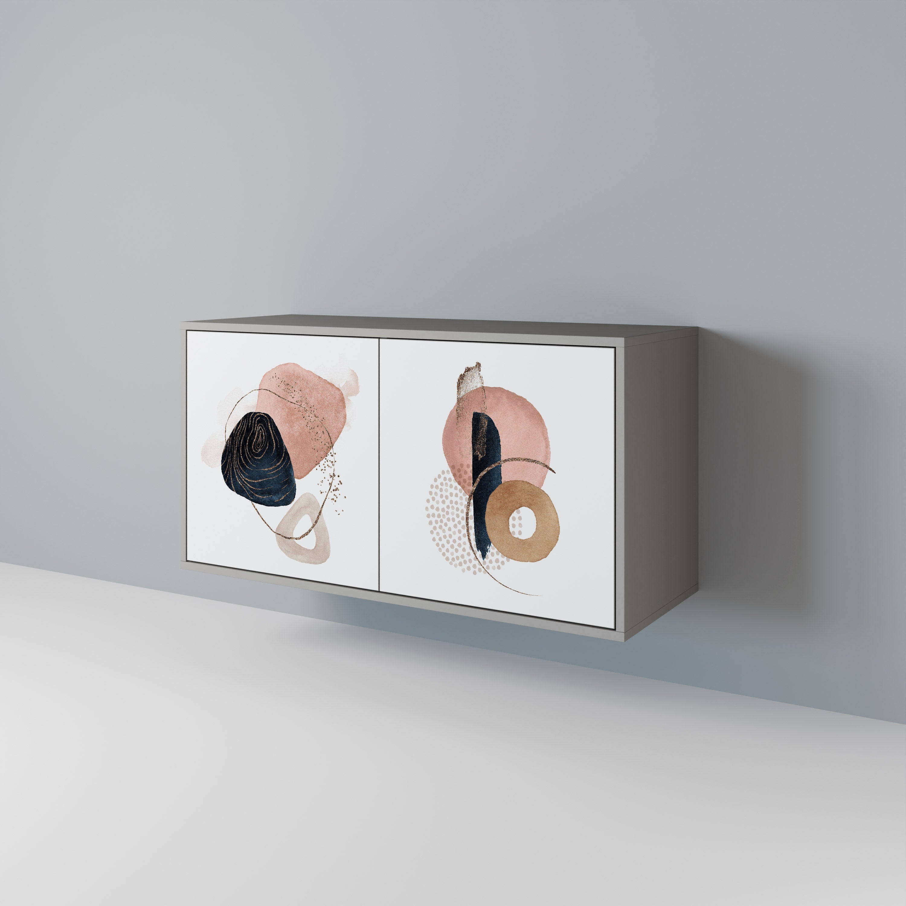 COLORFUL SHAPES Sideboard mit 2 Türen in Grau