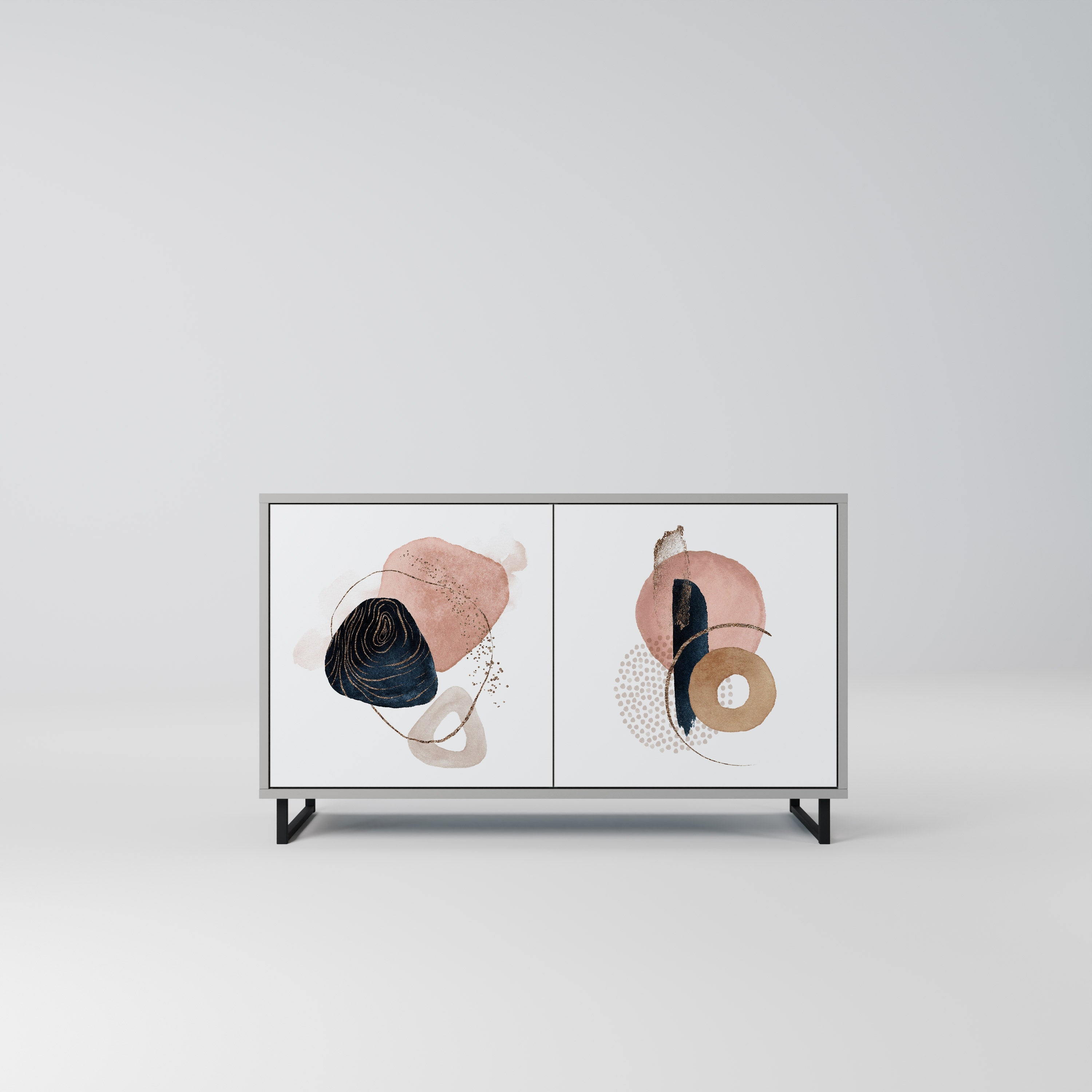 COLORFUL SHAPES Sideboard mit 2 Türen in Grau