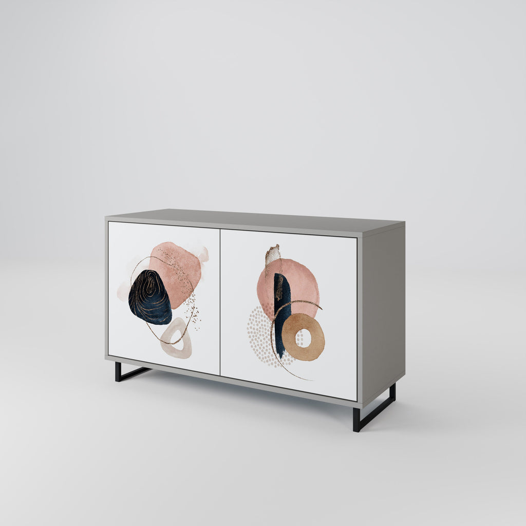 COLORFUL SHAPES Sideboard mit 2 Türen in Grau