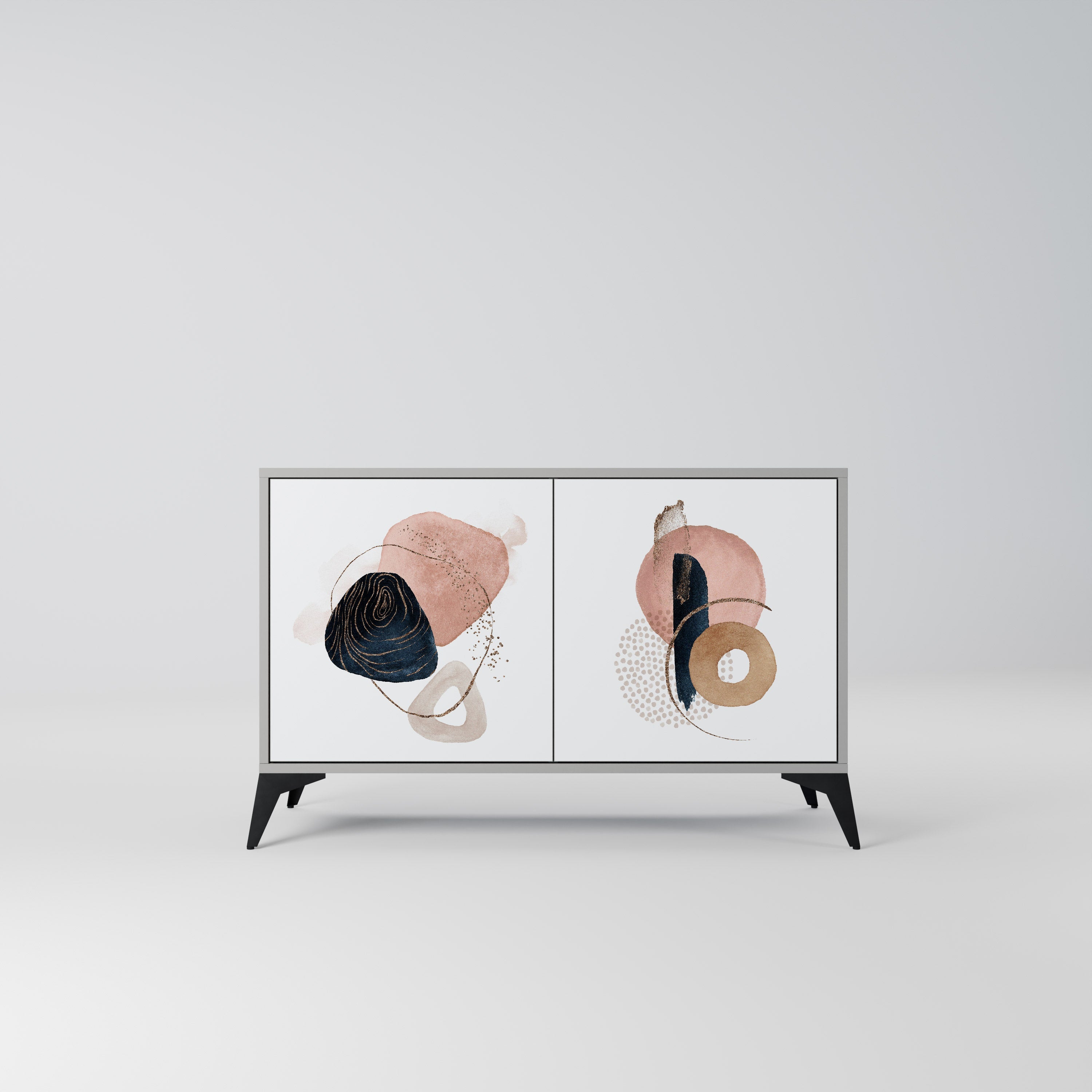 COLORFUL SHAPES Sideboard mit 2 Türen in Grau