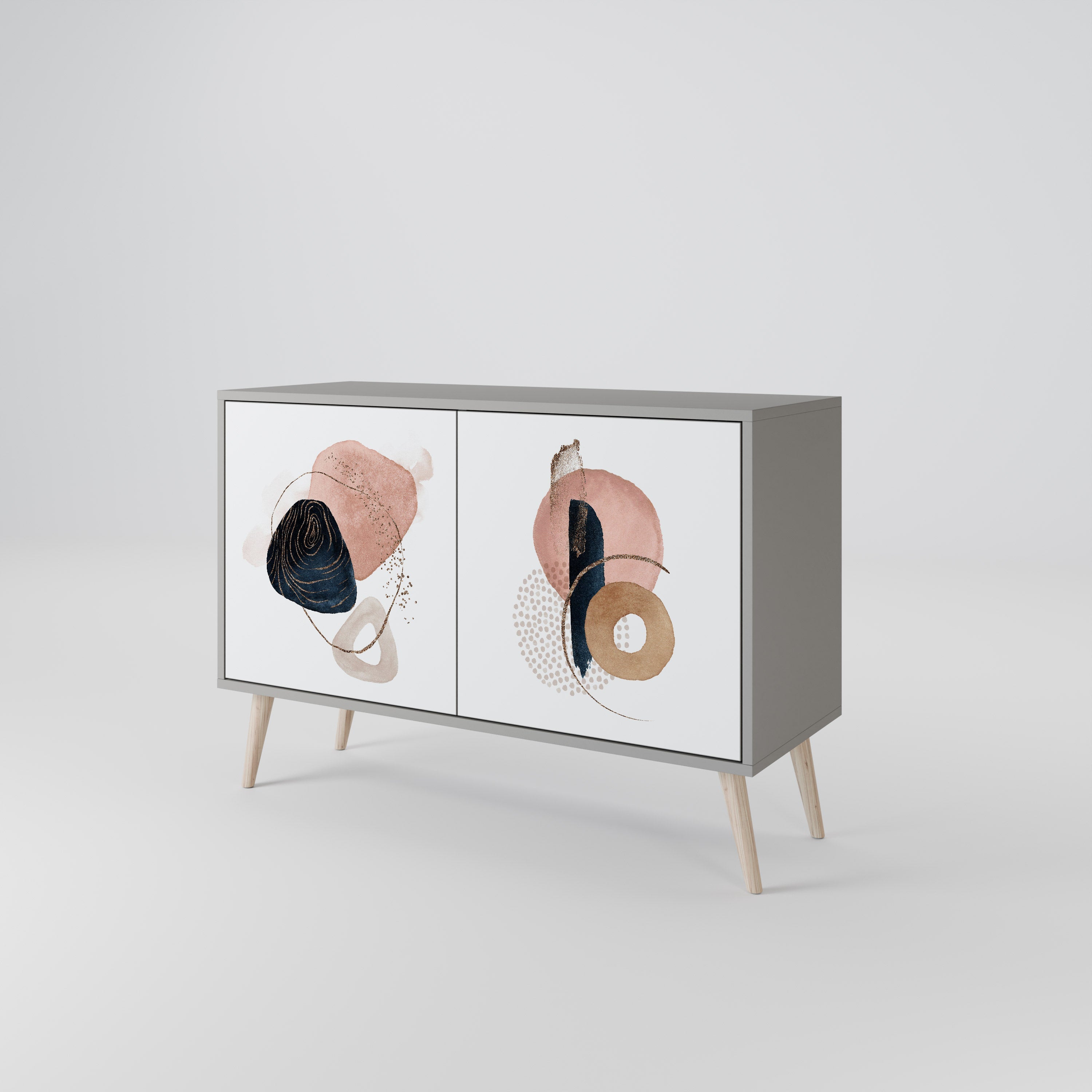COLORFUL SHAPES Sideboard mit 2 Türen in Grau